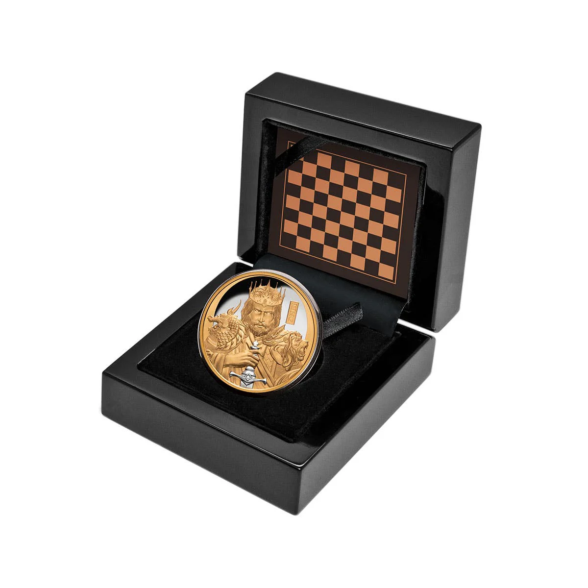 Chess King 2023 $100 Platinum-plated 1oz Gold Proof Coin - Image 3