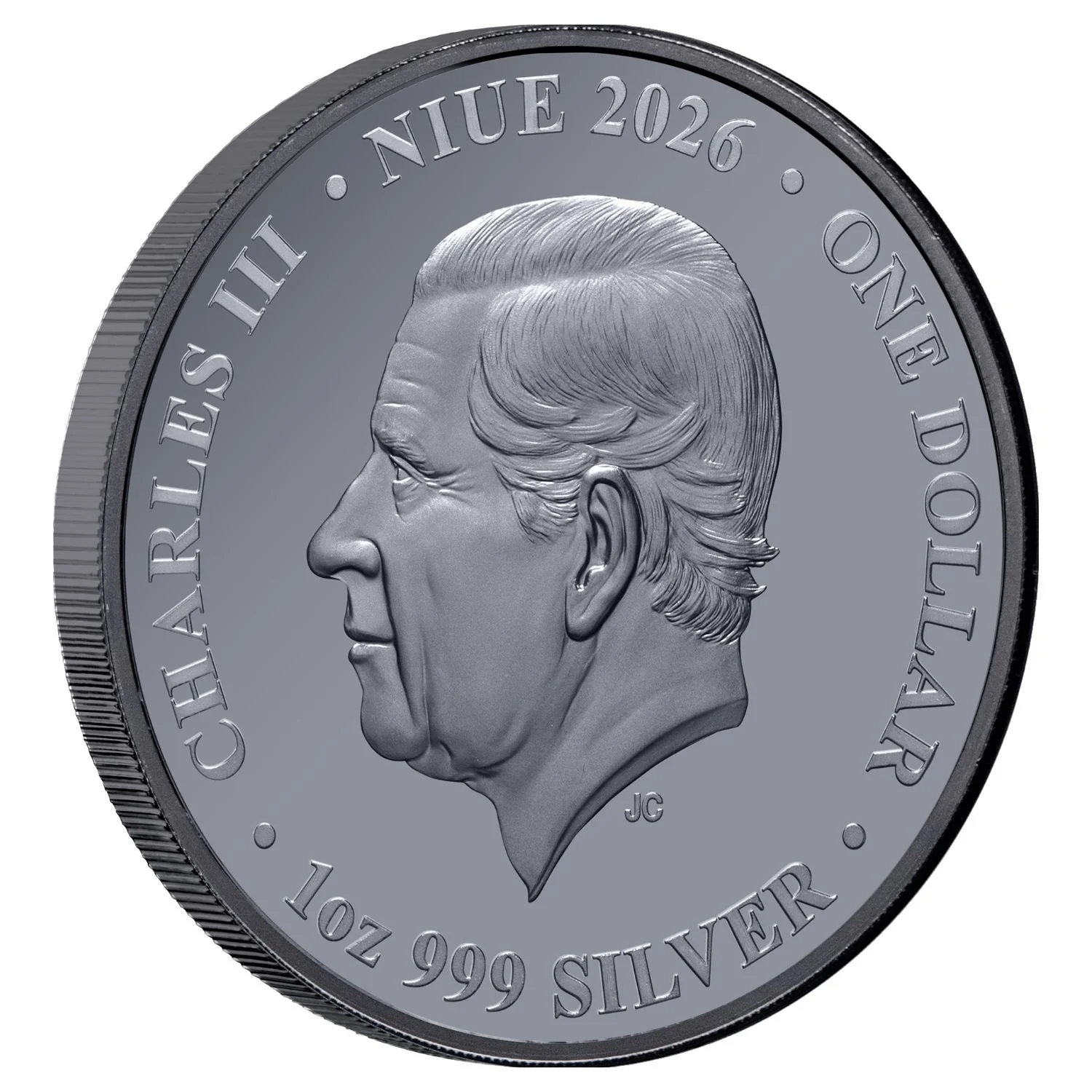 Chess Pawn 2026 $1 1oz Silver Black Proof Coin - Image 2