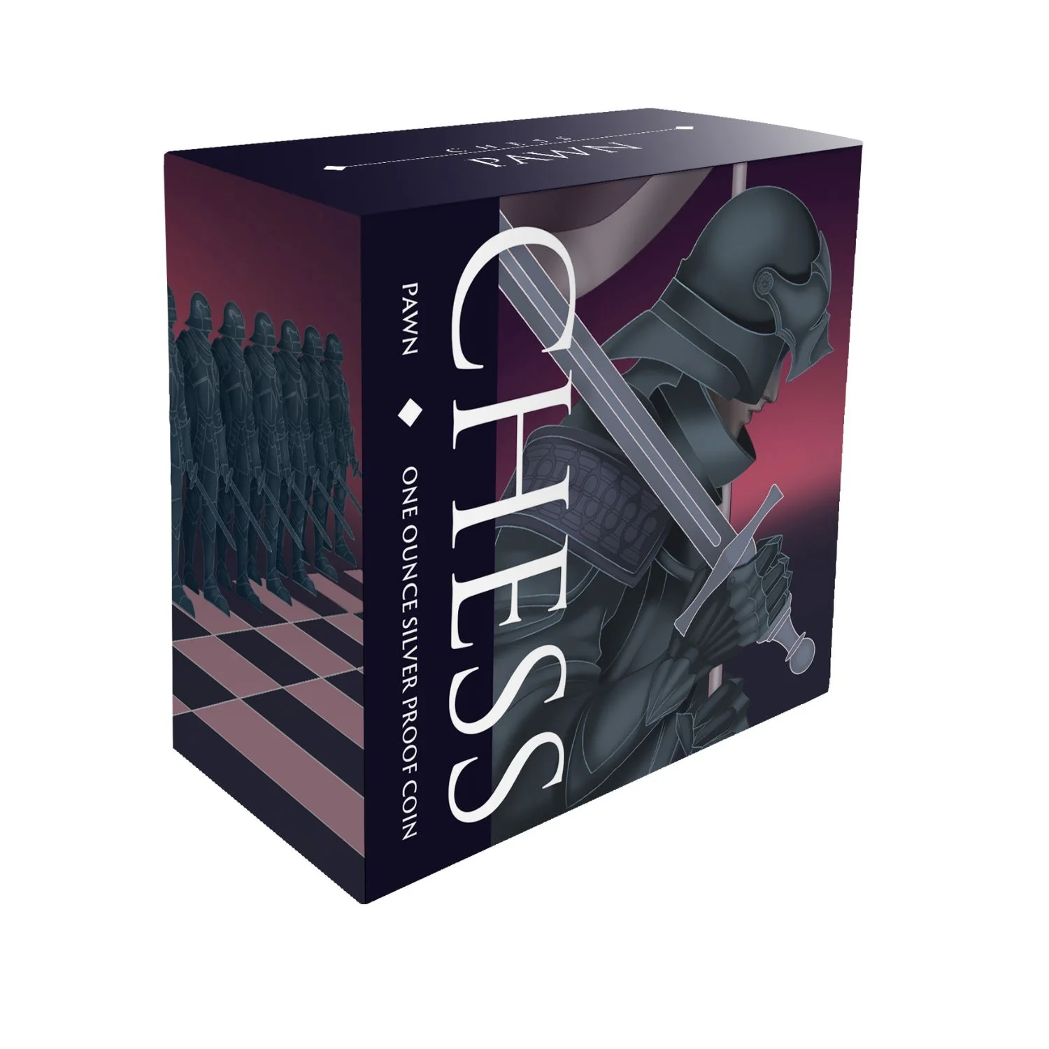 Chess Pawn 2026 $1 1oz Silver Black Proof Coin - Image 4