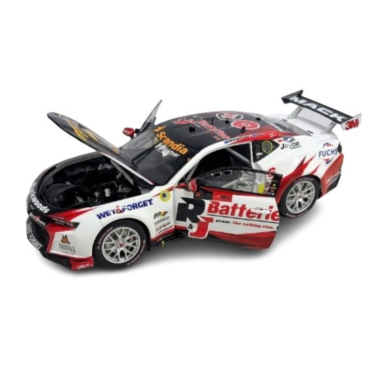CHEVROLET CAMARO - BJR - HEIMGARTNER / WOOD #8 - 2023 Bathurst 1000 - 1:18 Scale Diecast Model Car - Image 2