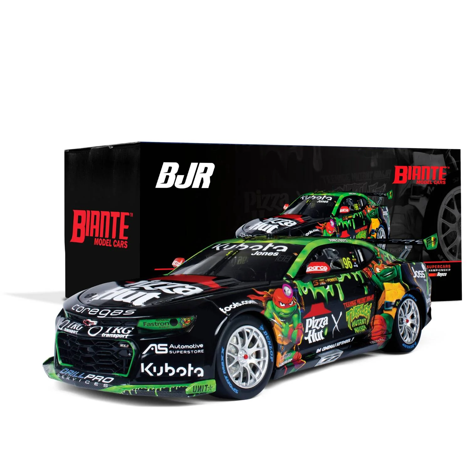 CHEVROLET CAMARO - BJR - JONES/BOYS #96 - 2023 Penrite Sandown 500 - Race 24 - Pizza Hut TMNT  Livery - 1:18 Scale Diecast Model Car - Image 12