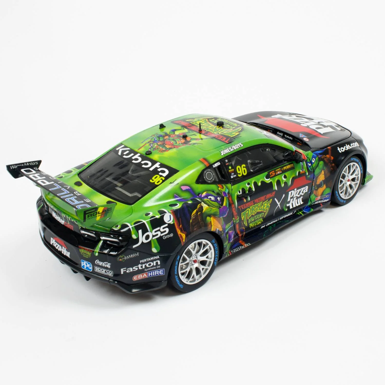 CHEVROLET CAMARO - BJR - JONES/BOYS #96 - 2023 Penrite Sandown 500 - Race 24 - Pizza Hut TMNT  Livery - 1:18 Scale Diecast Model Car - Image 5