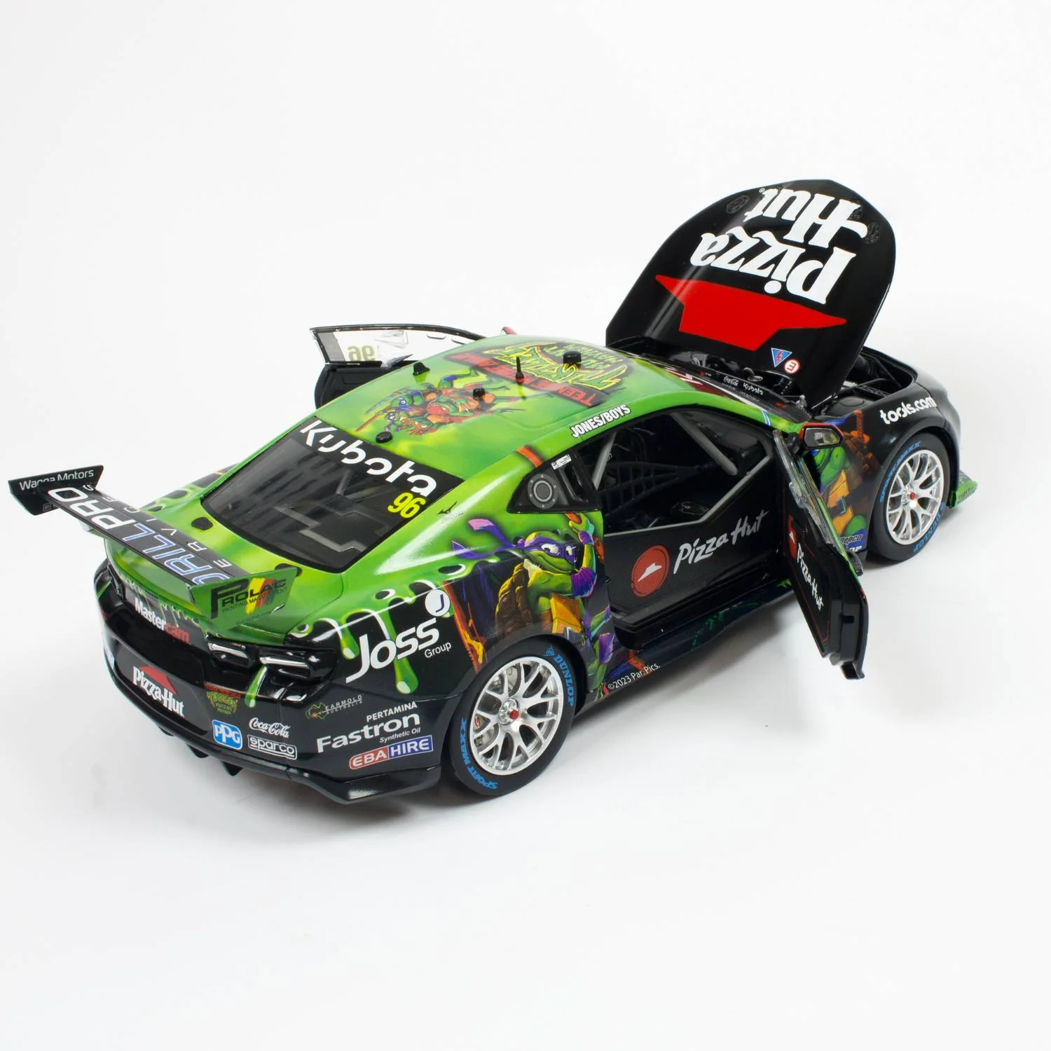 CHEVROLET CAMARO - BJR - JONES/BOYS #96 - 2023 Penrite Sandown 500 - Race 24 - Pizza Hut TMNT  Livery - 1:18 Scale Diecast Model Car - Image 6