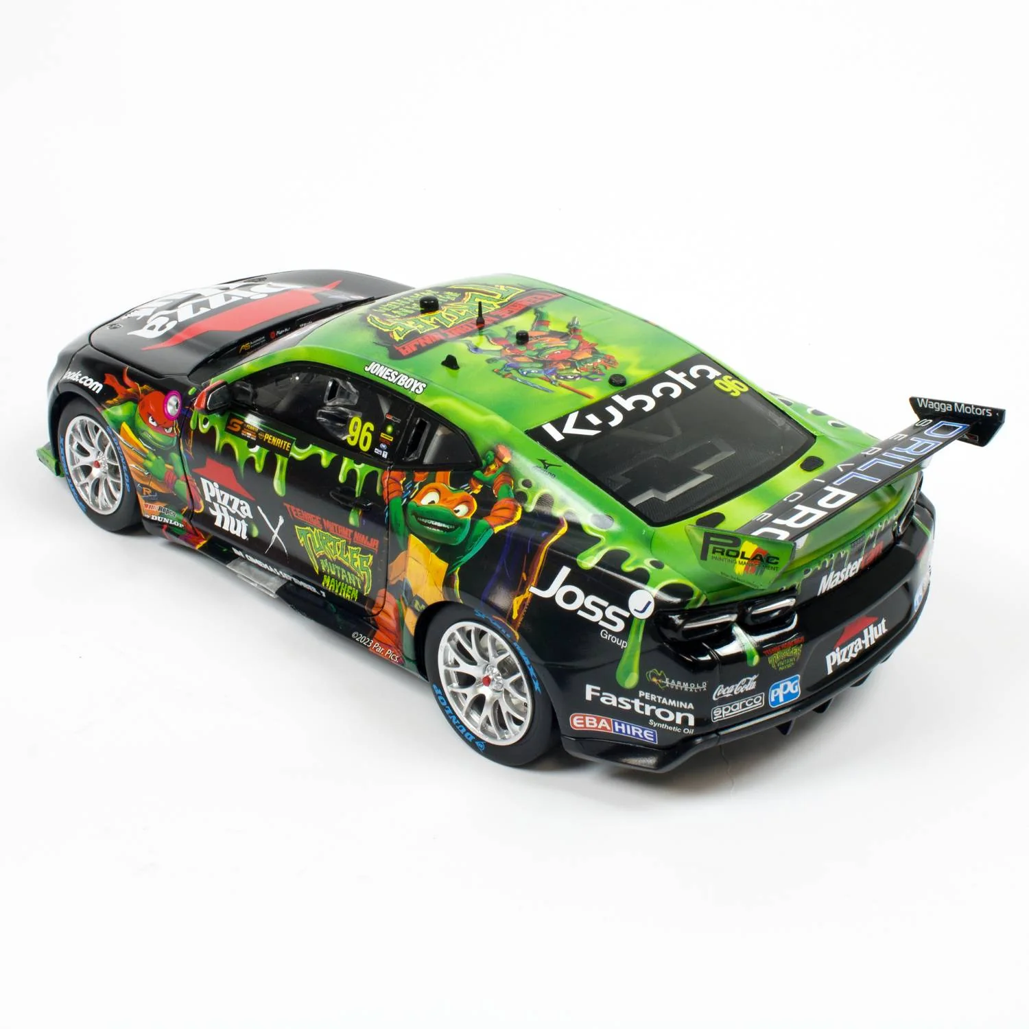CHEVROLET CAMARO - BJR - JONES/BOYS #96 - 2023 Penrite Sandown 500 - Race 24 - Pizza Hut TMNT  Livery - 1:18 Scale Diecast Model Car - Image 9
