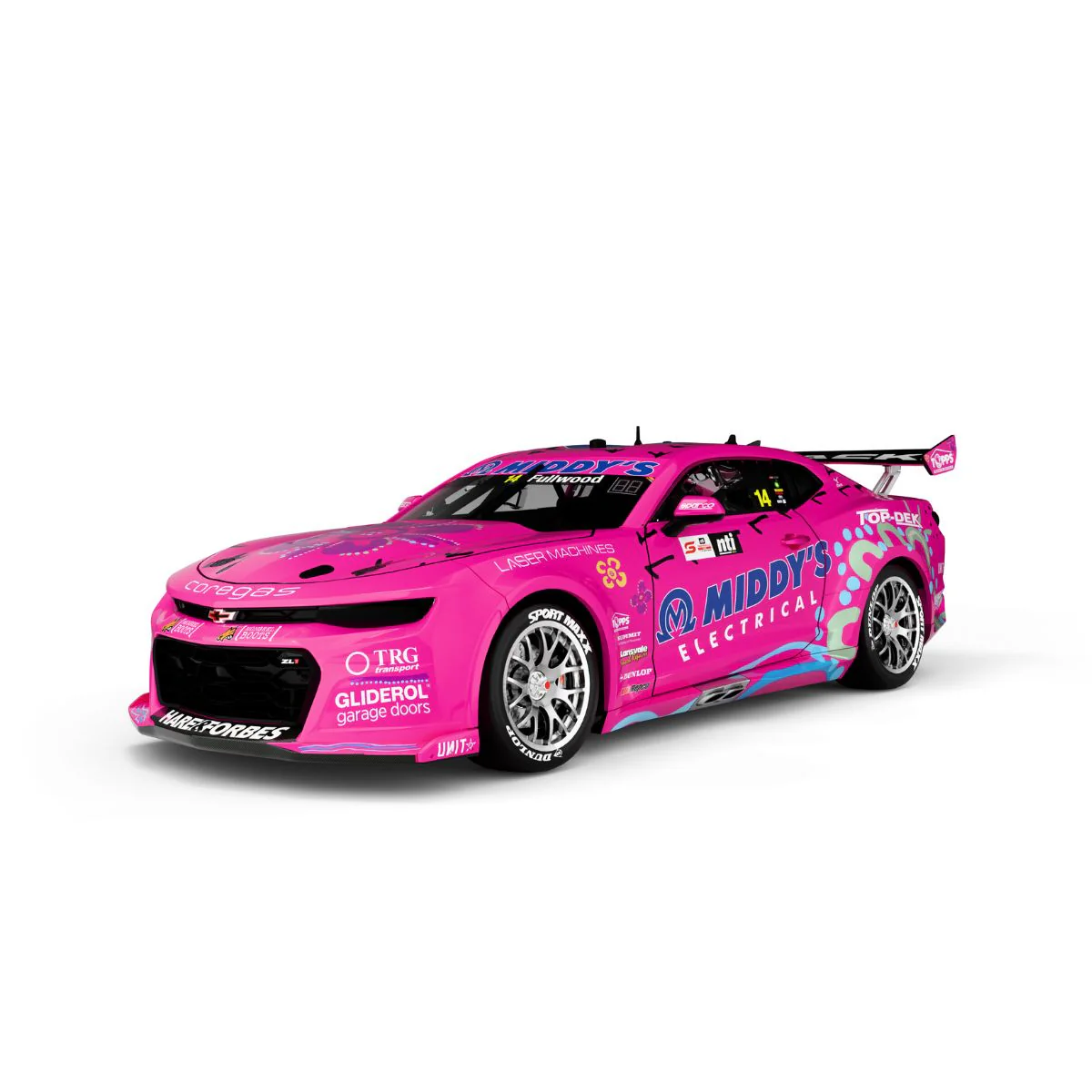 CHEVROLET CAMARO GEN3 ZL1 - BJR - FULLWOOD #14 - 2023 NTI Townsville 500 - Race 16 - Indigenous Livery - 1:18 Scale Diecast Model Car