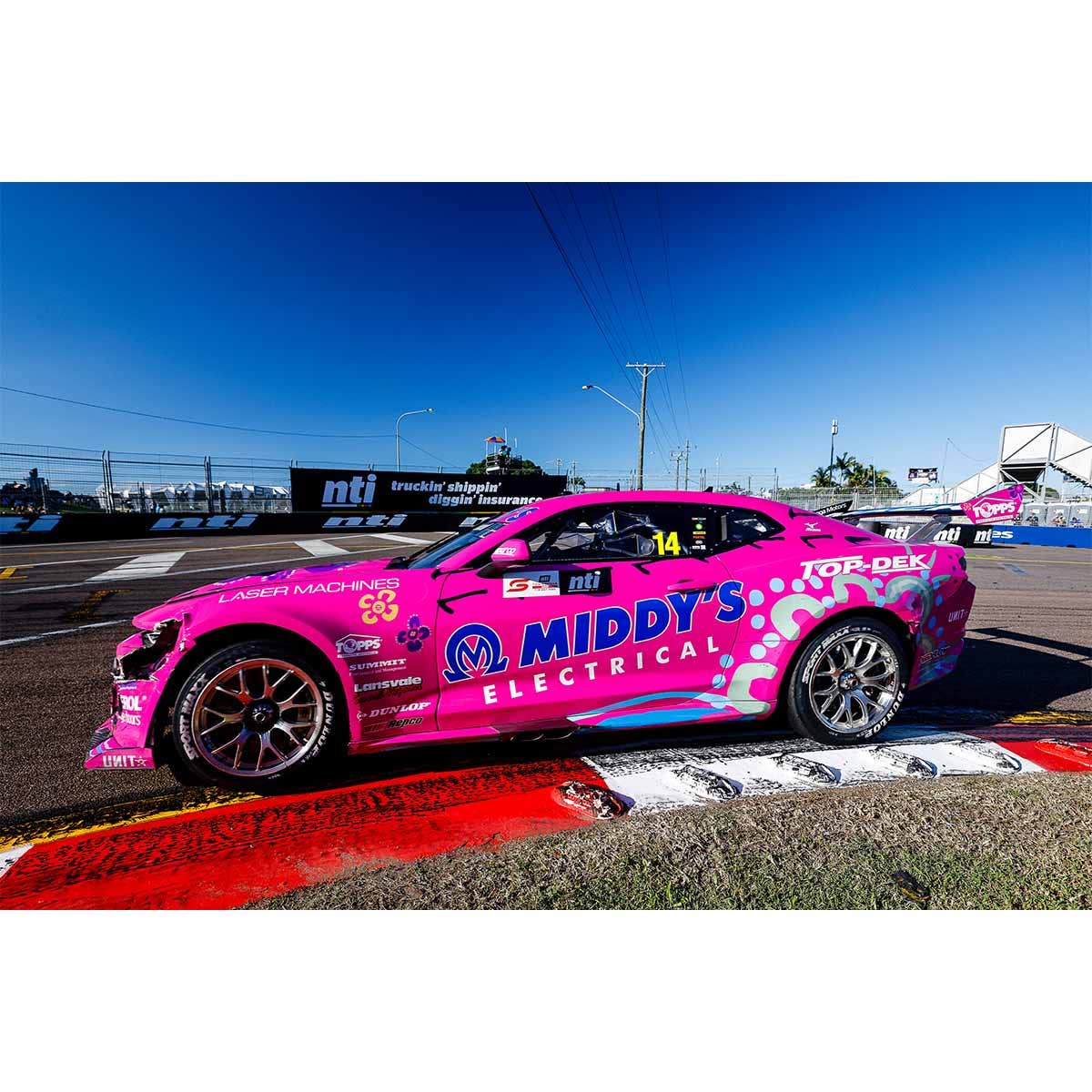 CHEVROLET CAMARO GEN3 ZL1 - BJR - FULLWOOD #14 - 2023 NTI Townsville 500 - Race 16 - Indigenous Livery - 1:18 Scale Diecast Model Car - Image 4