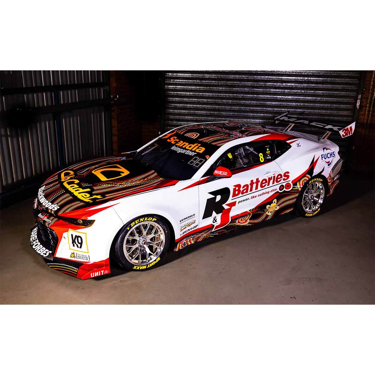 CHEVROLET CAMARO GEN3 ZL1 - BJR - HEIMGARTNER #8 - 2023 Betr Darwin Triple Crown - Race 15 RUNNER-UP - Indigenous Livery - 1:18 Scale Diecast Model Car - Image 3