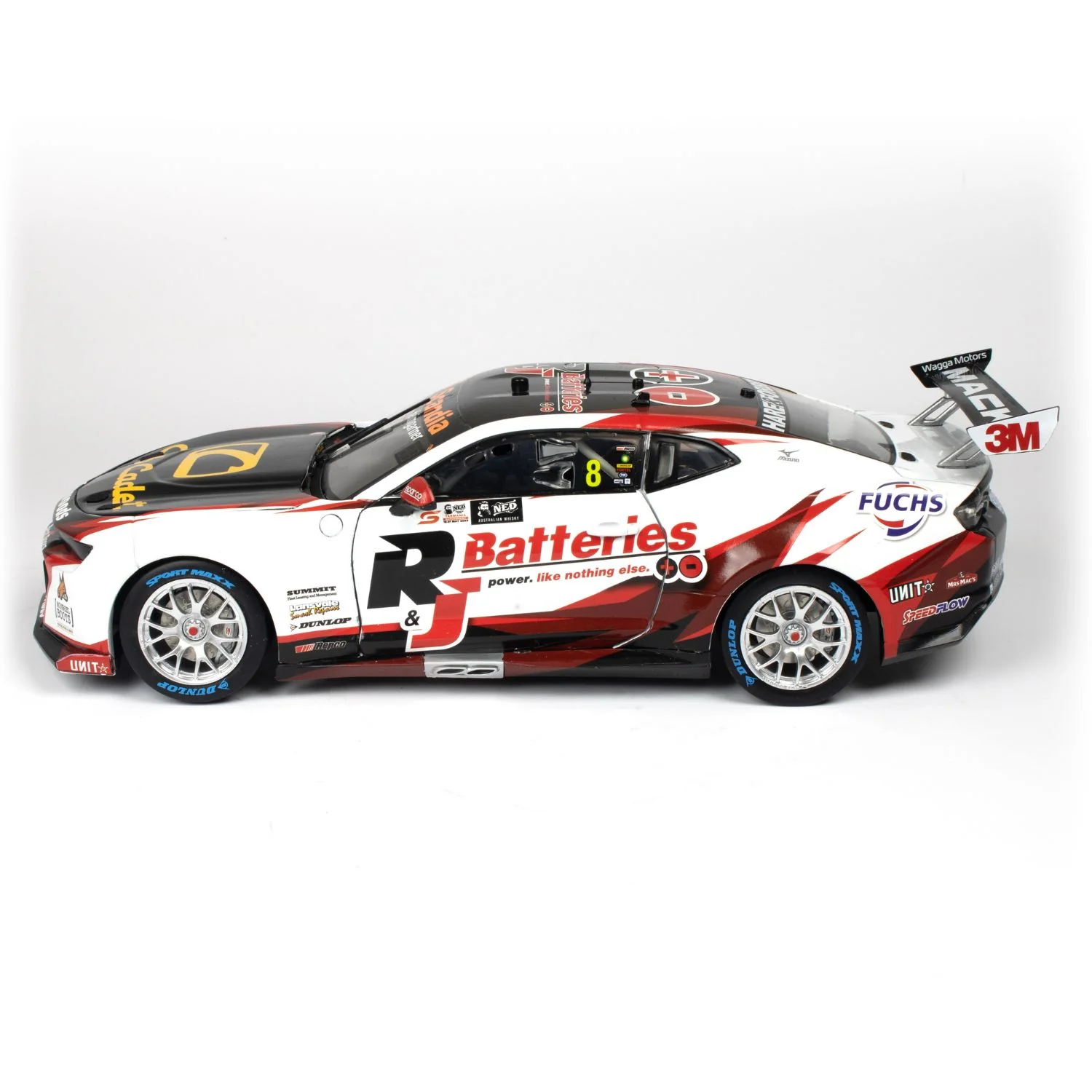 CHEVROLET CAMARO GEN3 ZL1 - BJR - HEIMGARTNER #8 - 2023 NED Whisky Tasmania Supersprint - Race 10 RUNNER-UP - 100 ROUND STARTS - 1:18 Scale Diecast Model Car - Image 5