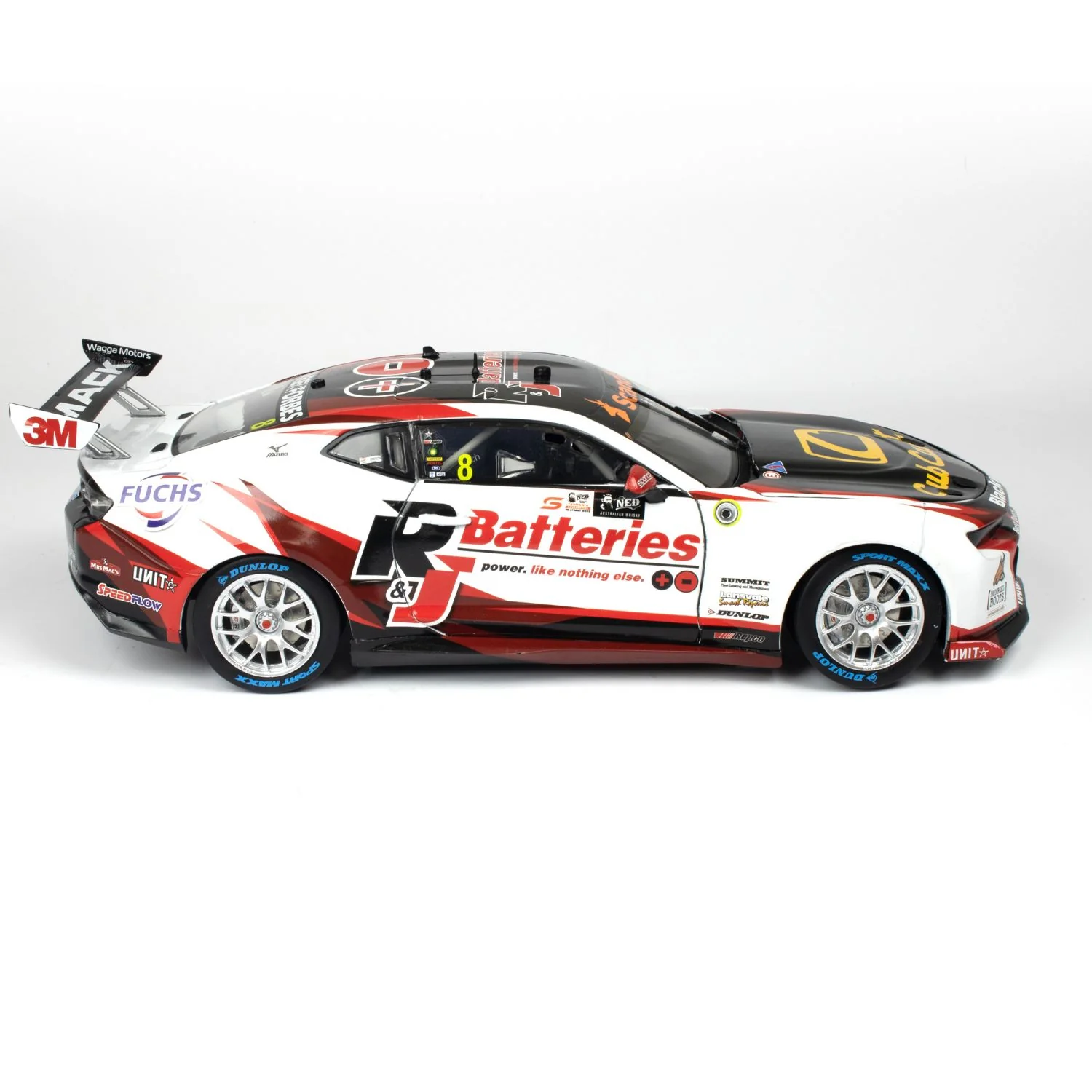 CHEVROLET CAMARO GEN3 ZL1 - BJR - HEIMGARTNER #8 - 2023 NED Whisky Tasmania Supersprint - Race 10 RUNNER-UP - 100 ROUND STARTS - 1:18 Scale Diecast Model Car - Image 6
