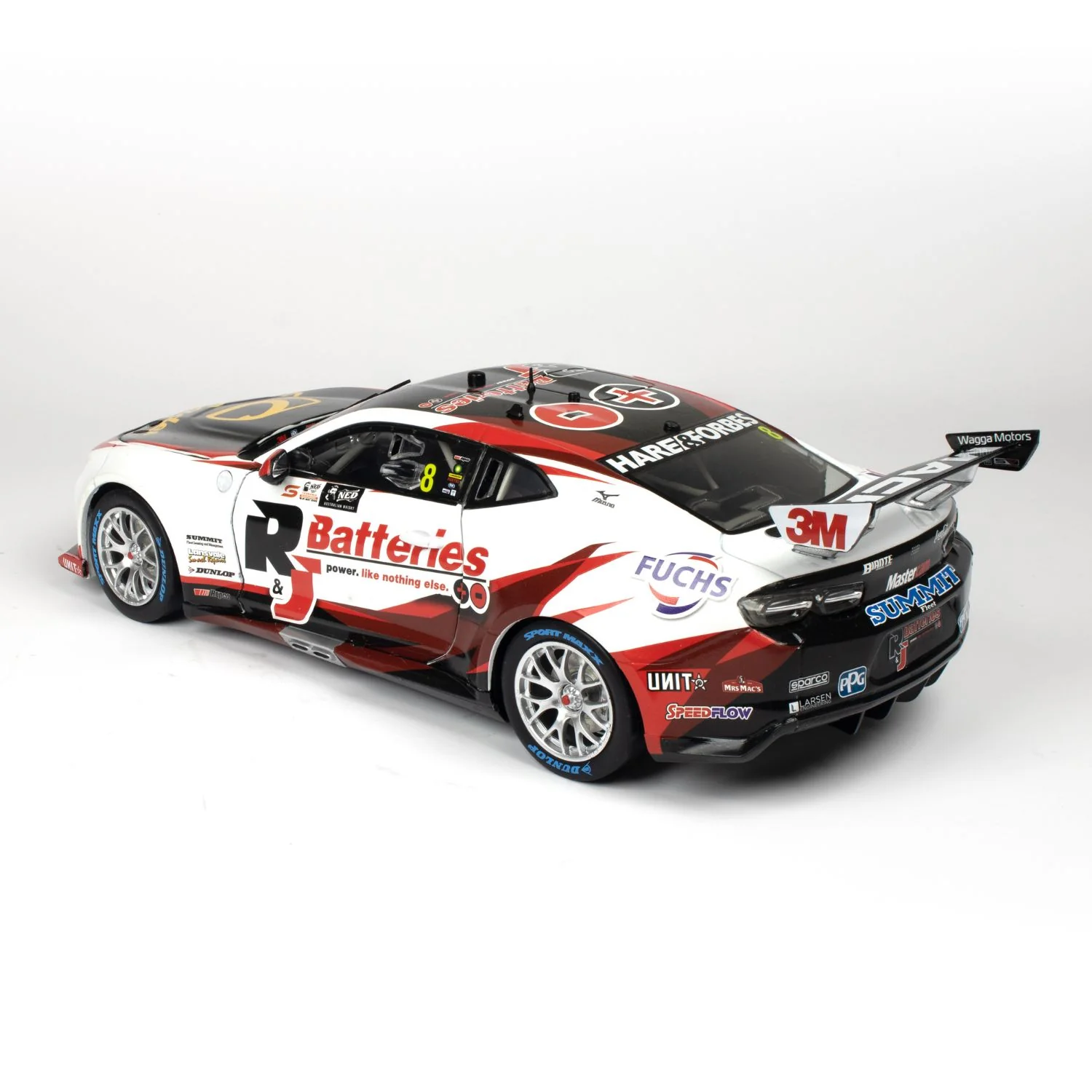 CHEVROLET CAMARO GEN3 ZL1 - BJR - HEIMGARTNER #8 - 2023 NED Whisky Tasmania Supersprint - Race 10 RUNNER-UP - 100 ROUND STARTS - 1:18 Scale Diecast Model Car - Image 8