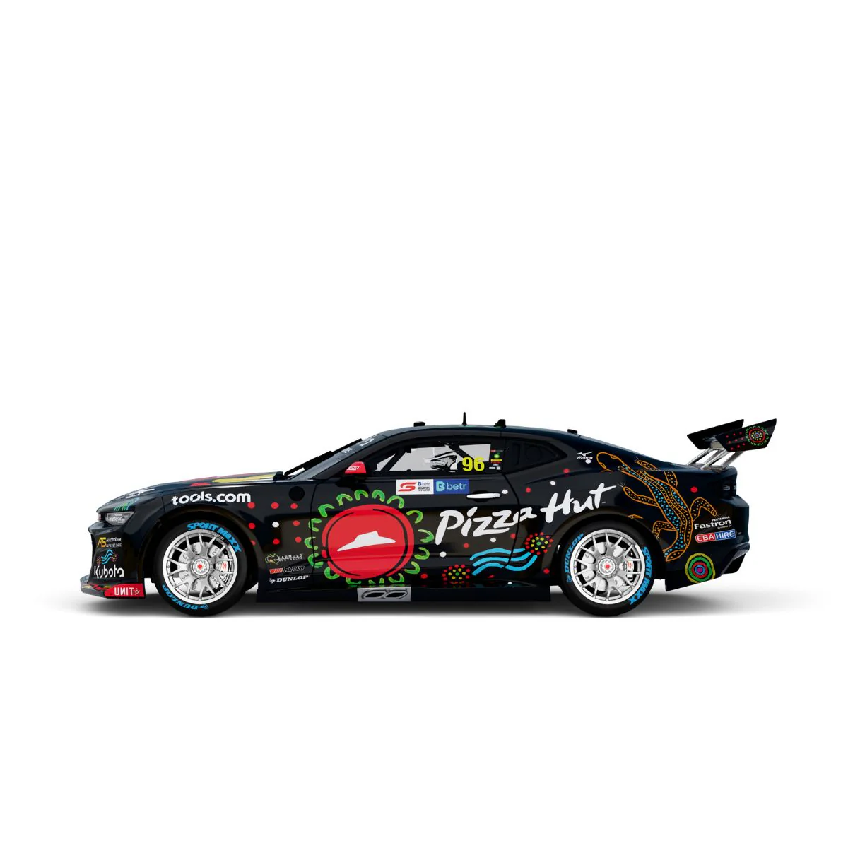 CHEVROLET CAMARO GEN3 ZL1 - BJR - JONES #96 - 2023 Betr Darwin Triple Crown - Race 14 - Indigenous Livery - 1:18 Scale Diecast Model Car - Image 2