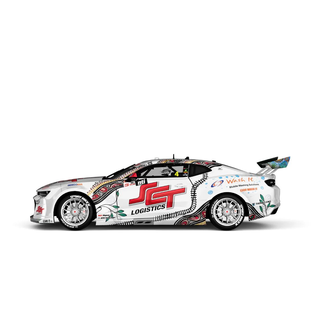 CHEVROLET CAMARO GEN3 ZL1 - BJR - SMITH #4 - 2023 NTI Townsville 500 - Race 17 - Indigenous Livery - 1:43 Scale Diecast Model Car - Image 2