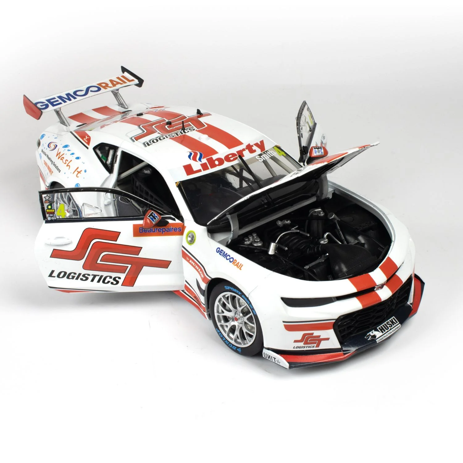 CHEVROLET CAMARO GEN3 ZL1 - BJR - SMITH #4 - 2023 Beaurepaires Melbourne 400 - Race 4 - 1:18 Scale Diecast Model Car - Image 11