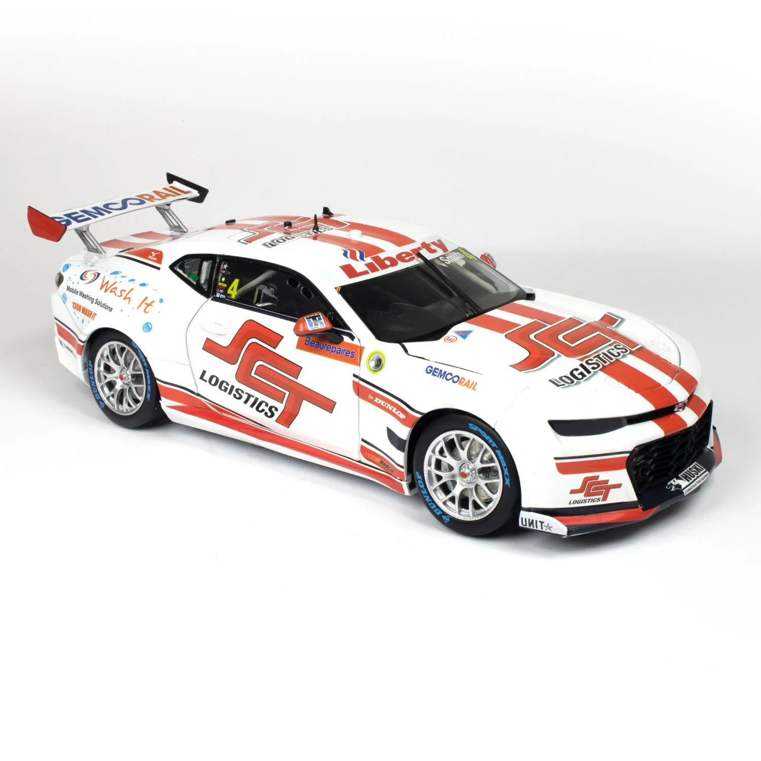 CHEVROLET CAMARO GEN3 ZL1 - BJR - SMITH #4 - 2023 Beaurepaires Melbourne 400 - Race 4 - 1:18 Scale Diecast Model Car - Image 4