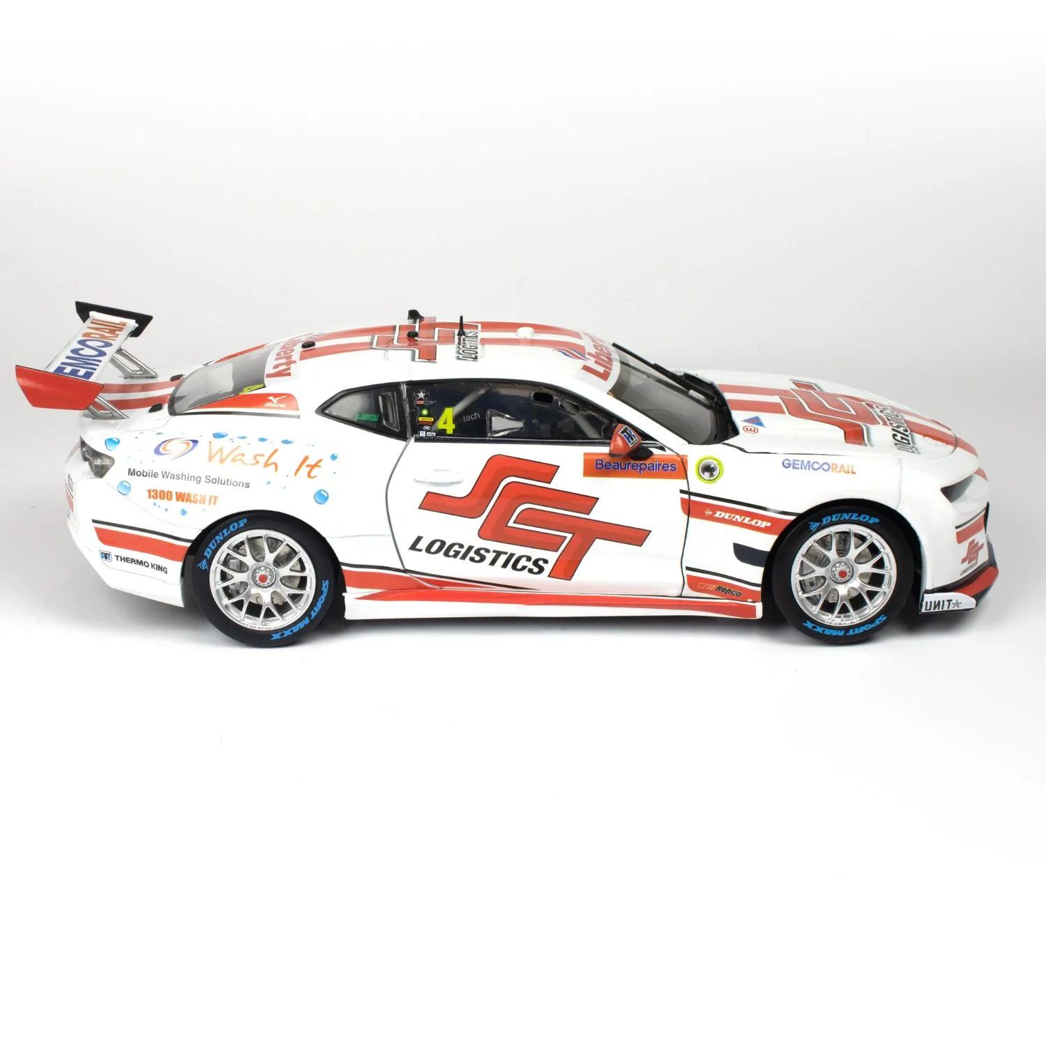 CHEVROLET CAMARO GEN3 ZL1 - BJR - SMITH #4 - 2023 Beaurepaires Melbourne 400 - Race 4 - 1:18 Scale Diecast Model Car - Image 6