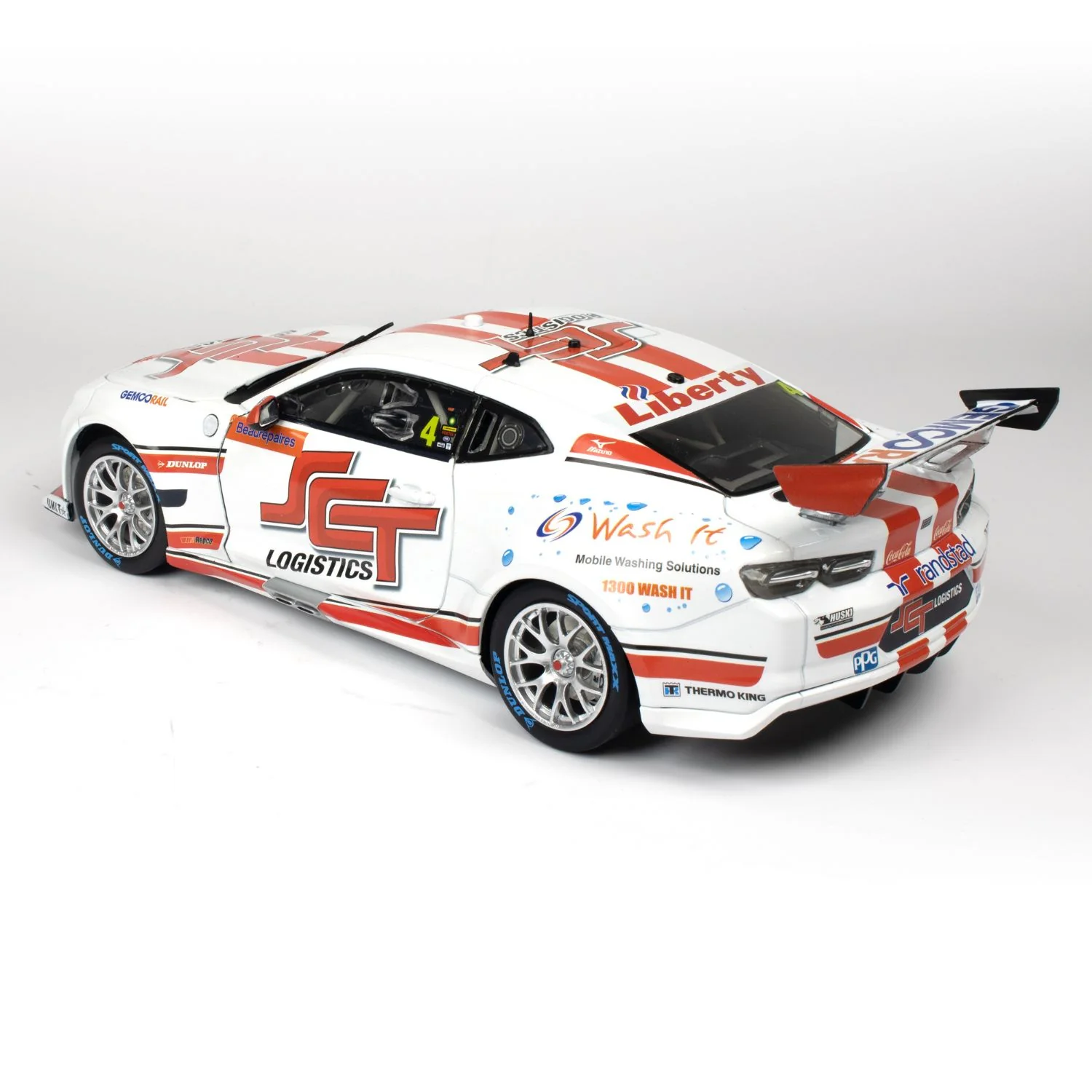 CHEVROLET CAMARO GEN3 ZL1 - BJR - SMITH #4 - 2023 Beaurepaires Melbourne 400 - Race 4 - 1:18 Scale Diecast Model Car - Image 8