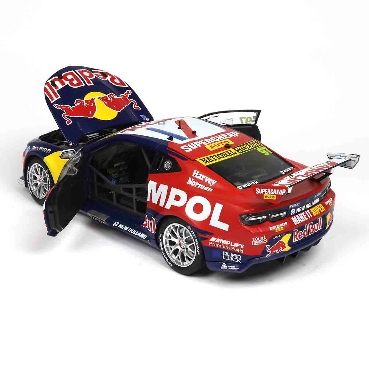 CHEVROLET CAMARO GEN3 ZL1 - RED BULL RACING - VAN GISBERGEN #97 - 2023 Thrifty Newcastle 500 - Race 2 WINNER - 1:18 Scale Diecast Model Car - Image 12