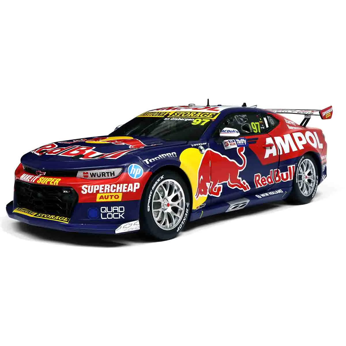 CHEVROLET CAMARO GEN3 ZL1 - RED BULL RACING - VAN GISBERGEN #97 - 2023 Thrifty Newcastle 500 - Race 2 WINNER - 1:18 Scale Diecast Model Car - Image 14