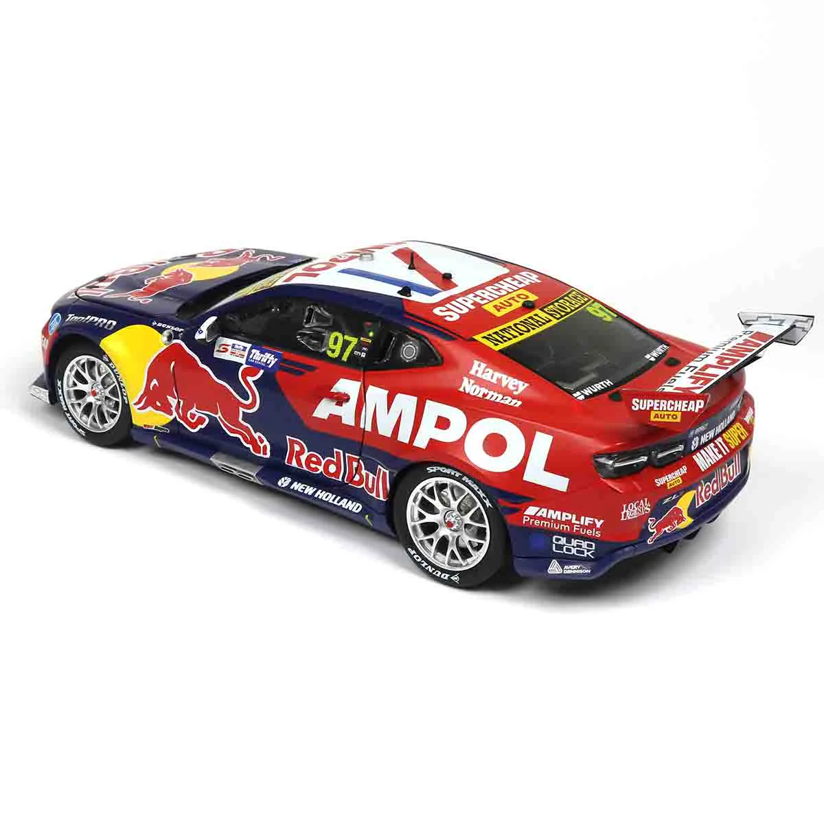 CHEVROLET CAMARO GEN3 ZL1 - RED BULL RACING - VAN GISBERGEN #97 - 2023 Thrifty Newcastle 500 - Race 2 WINNER - 1:18 Scale Diecast Model Car - Image 5