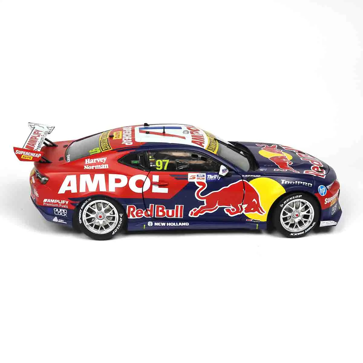 CHEVROLET CAMARO GEN3 ZL1 - RED BULL RACING - VAN GISBERGEN #97 - 2023 Thrifty Newcastle 500 - Race 2 WINNER - 1:18 Scale Diecast Model Car - Image 8