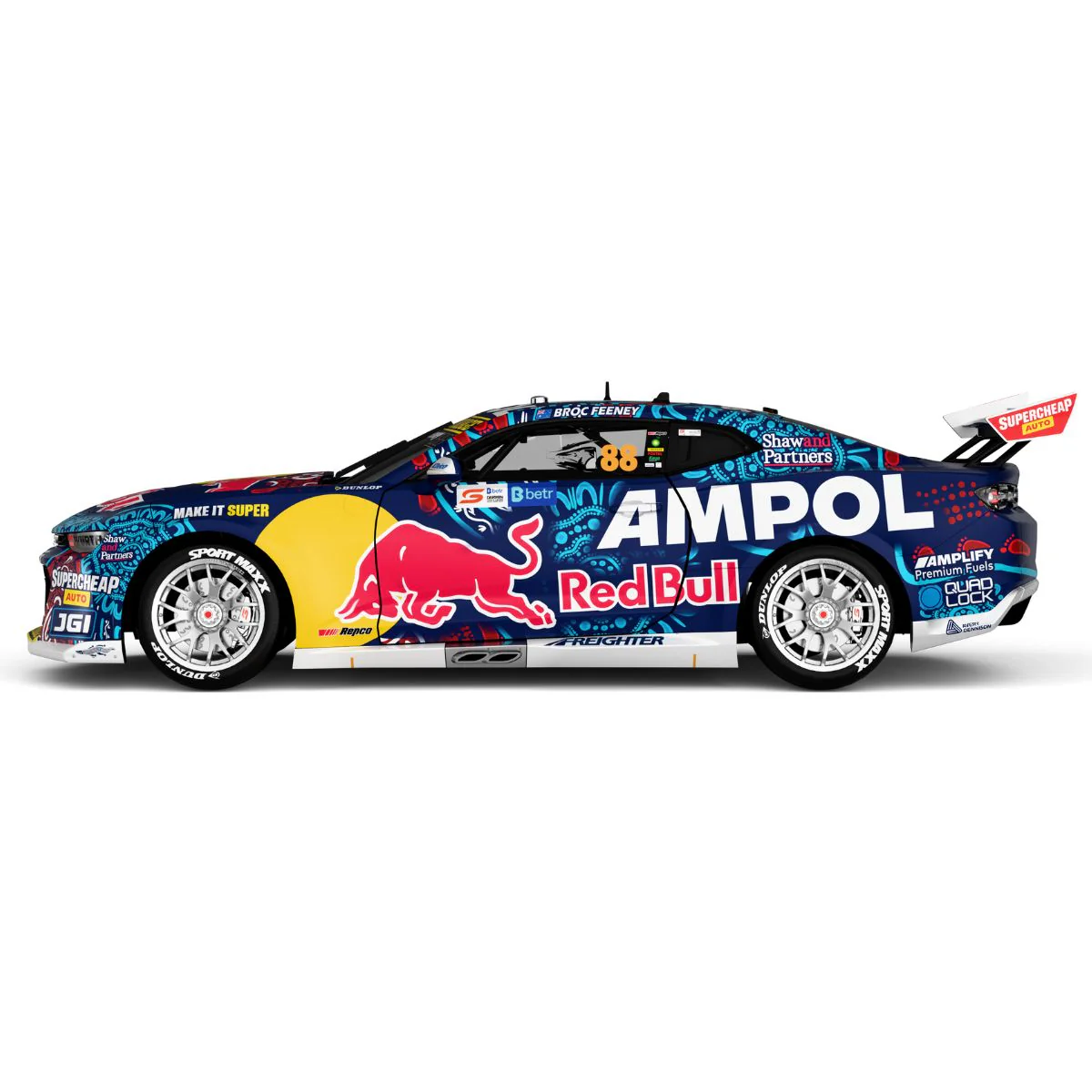 CHEVROLET CAMARO - RED BULL AMPOL RACING - BROC FEENEY #88 - 2025 - betr - DARWIN TRIPLE CROWN WINNER - RACE 19 - 1:43 Scale Diecast Model Car - Image 2