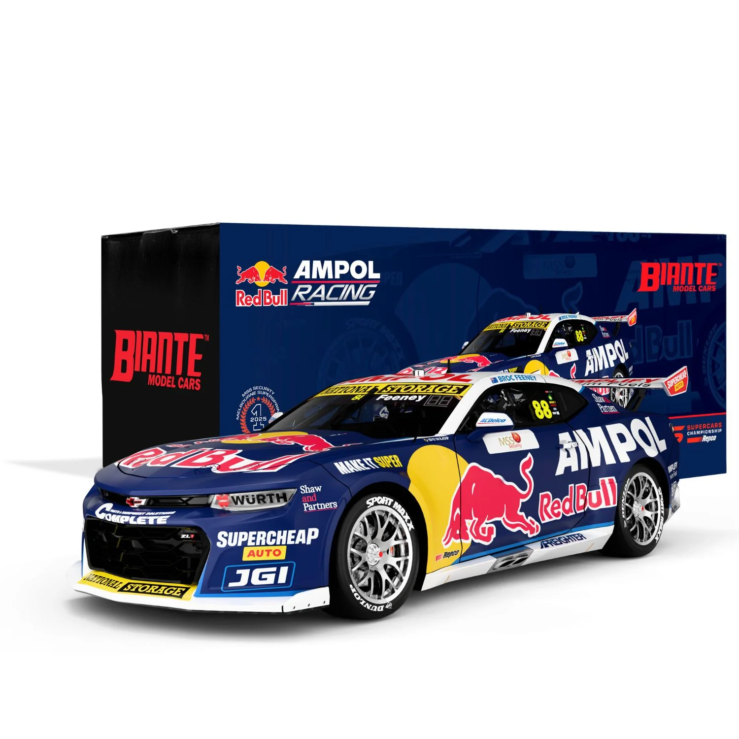 CHEVROLET CAMARO - RED BULL AMPOL RACING - BROC FEENEY #88 - 2025 - MSS SECURITY MELBOURNE SUPERSPRINT - RACE 4 WINNER - 1:18 Scale Diecast Model Car