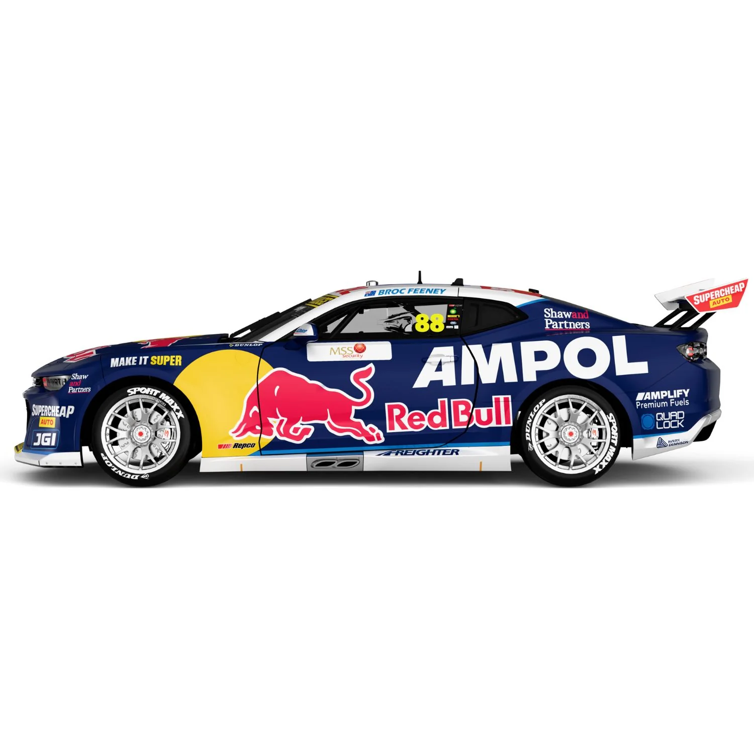 CHEVROLET CAMARO - RED BULL AMPOL RACING - BROC FEENEY #88 - 2025 - MSS SECURITY MELBOURNE SUPERSPRINT - RACE 4 WINNER - 1:43 Scale Diecast Model Car - Image 2