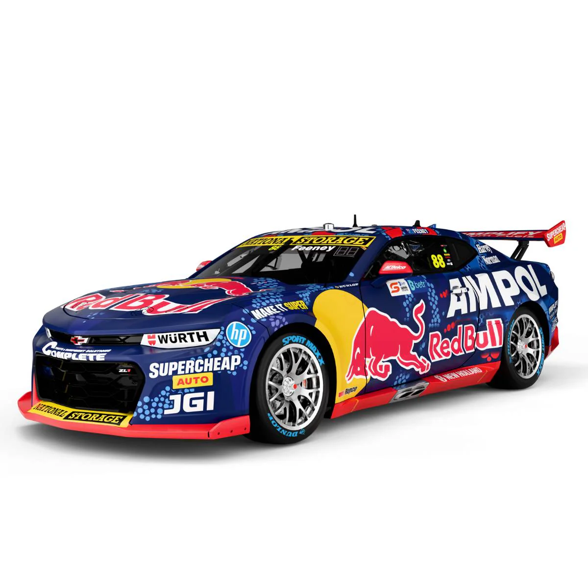 CHEVROLET CAMARO - RED BULL AMPOL RACING - FEENEY #88 - 2024 BETR DARWIN TRIPLE CROWN - RACE 12 WINNER - 1:18 Scale Diecast Model Car