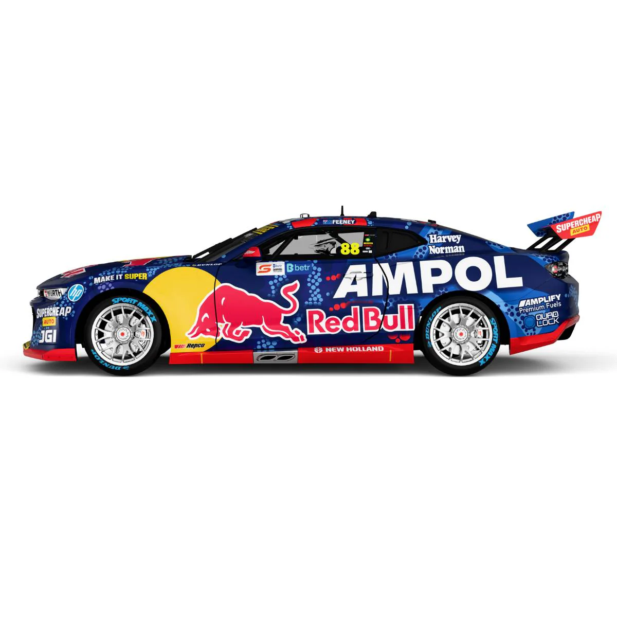 CHEVROLET CAMARO - RED BULL AMPOL RACING - FEENEY #88 - 2024 BETR DARWIN TRIPLE CROWN - RACE 12 WINNER - 1:18 Scale Diecast Model Car - Image 2