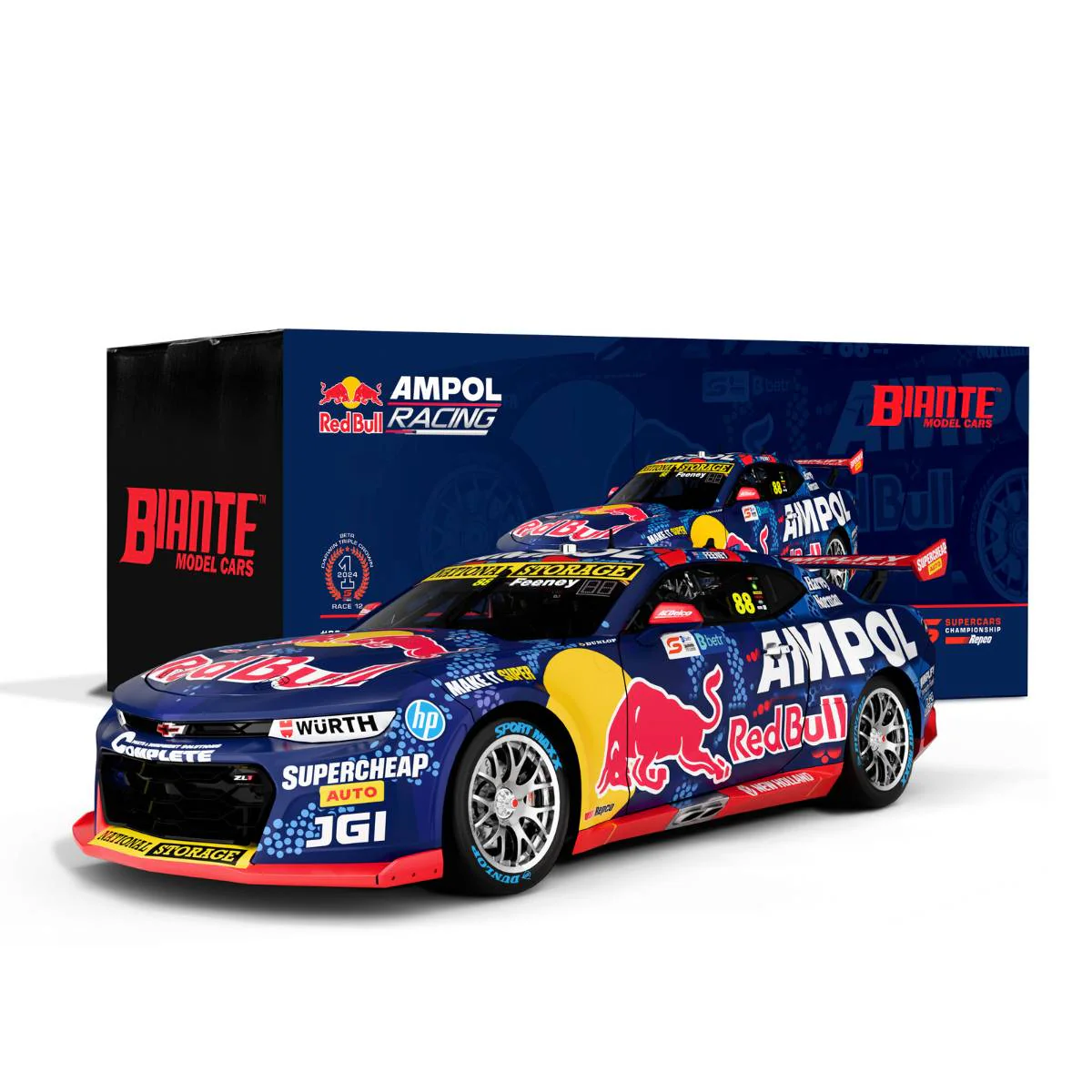 CHEVROLET CAMARO - RED BULL AMPOL RACING - FEENEY #88 - 2024 BETR DARWIN TRIPLE CROWN - RACE 12 WINNER - 1:18 Scale Diecast Model Car - Image 3