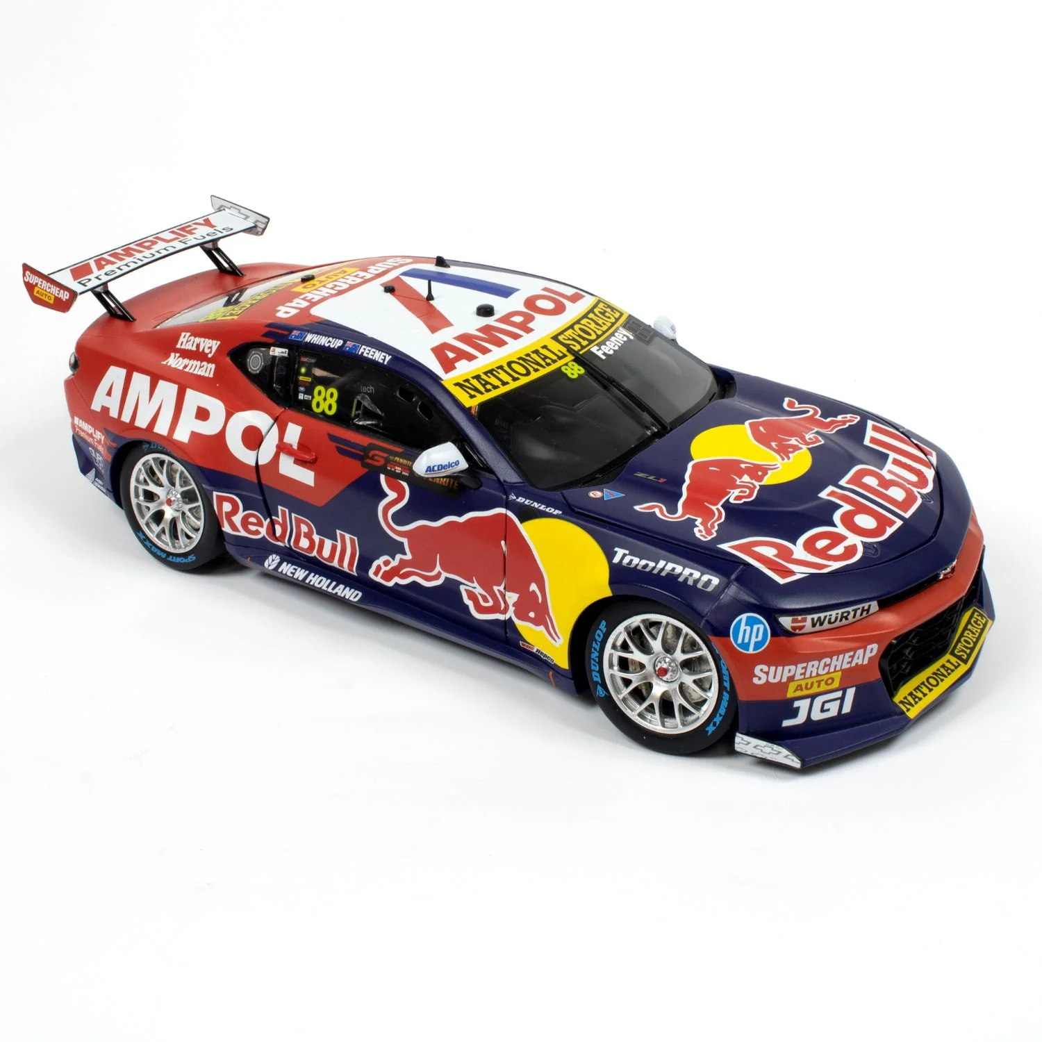 CHEVROLET CAMARO - RED BULL AMPOL RACING - FEENEY / WHINCUP #88 - 2023 Sandown 500 WINNER - 1:18 Scale Diecast Model Car - Image 4