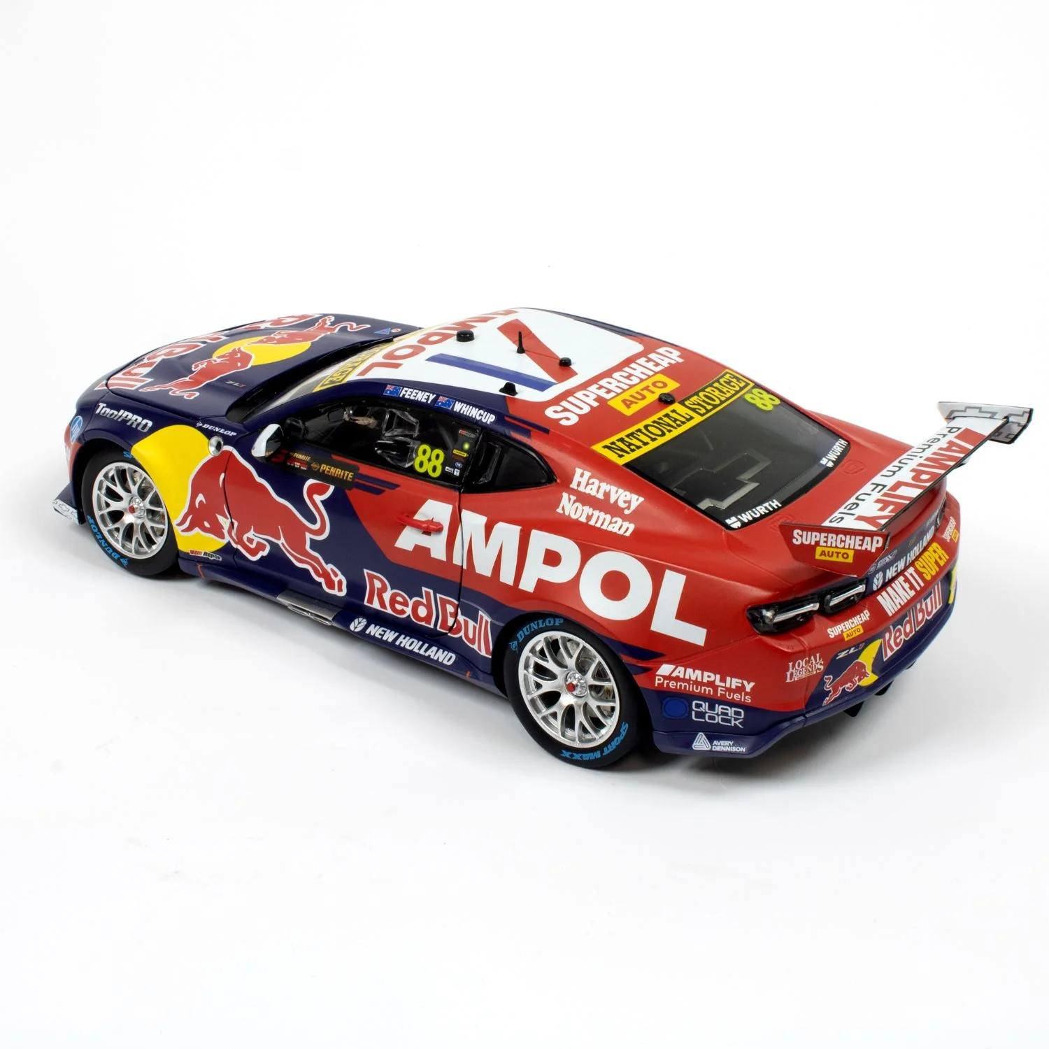 CHEVROLET CAMARO - RED BULL AMPOL RACING - FEENEY / WHINCUP #88 - 2023 Sandown 500 WINNER - 1:18 Scale Diecast Model Car - Image 8