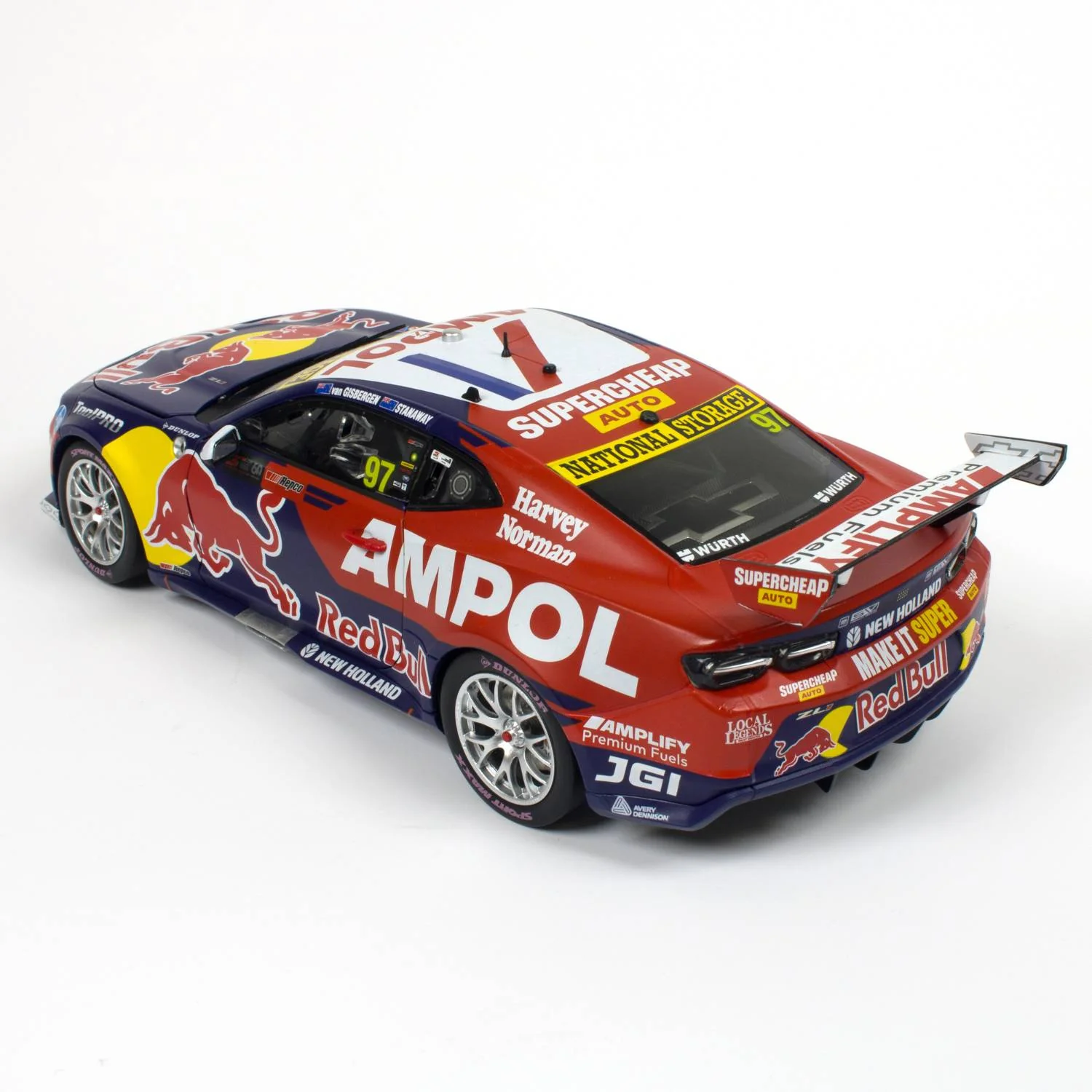 CHEVROLET CAMARO - RED BULL AMPOL RACING - VAN GISBERGEN/STANAWAY #97 - 2023 Bathurst 1000 WINNER - 1:18 Scale Diecast Model Car - Image 10