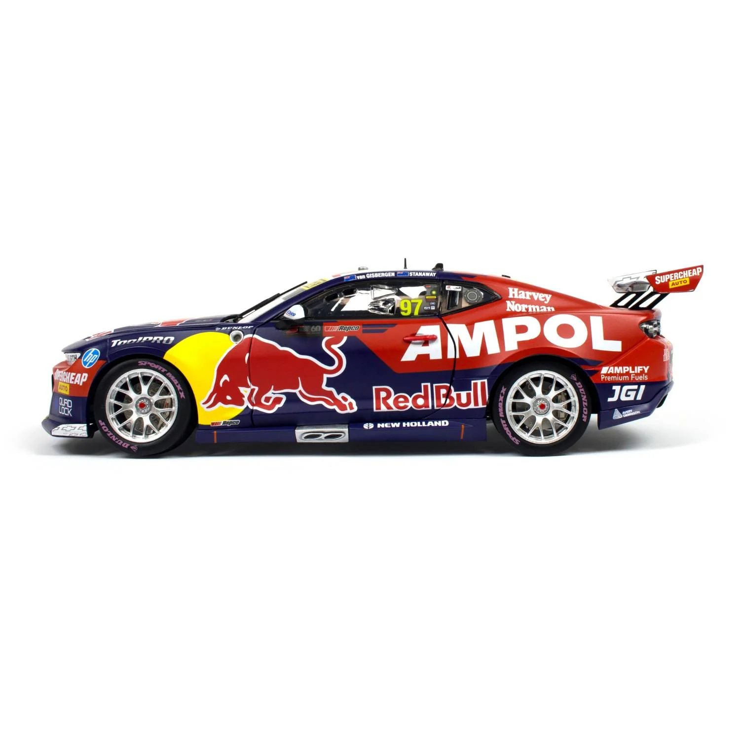 CHEVROLET CAMARO - RED BULL AMPOL RACING - VAN GISBERGEN/STANAWAY #97 - 2023 Bathurst 1000 WINNER - 1:18 Scale Diecast Model Car - Image 11