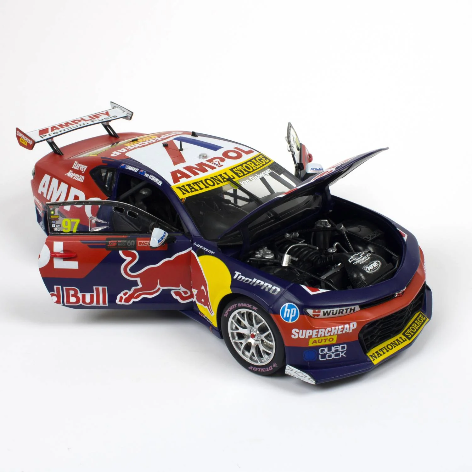 CHEVROLET CAMARO - RED BULL AMPOL RACING - VAN GISBERGEN/STANAWAY #97 - 2023 Bathurst 1000 WINNER - 1:18 Scale Diecast Model Car - Image 4