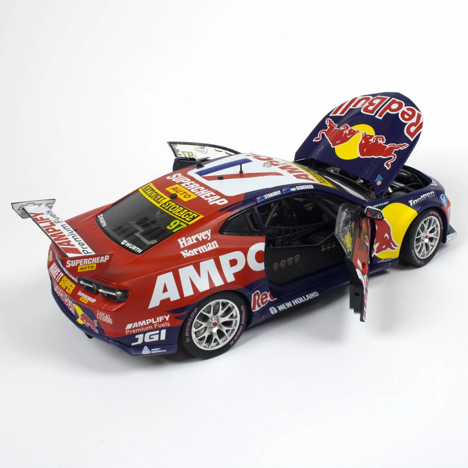 CHEVROLET CAMARO - RED BULL AMPOL RACING - VAN GISBERGEN/STANAWAY #97 - 2023 Bathurst 1000 WINNER - 1:18 Scale Diecast Model Car - Image 6