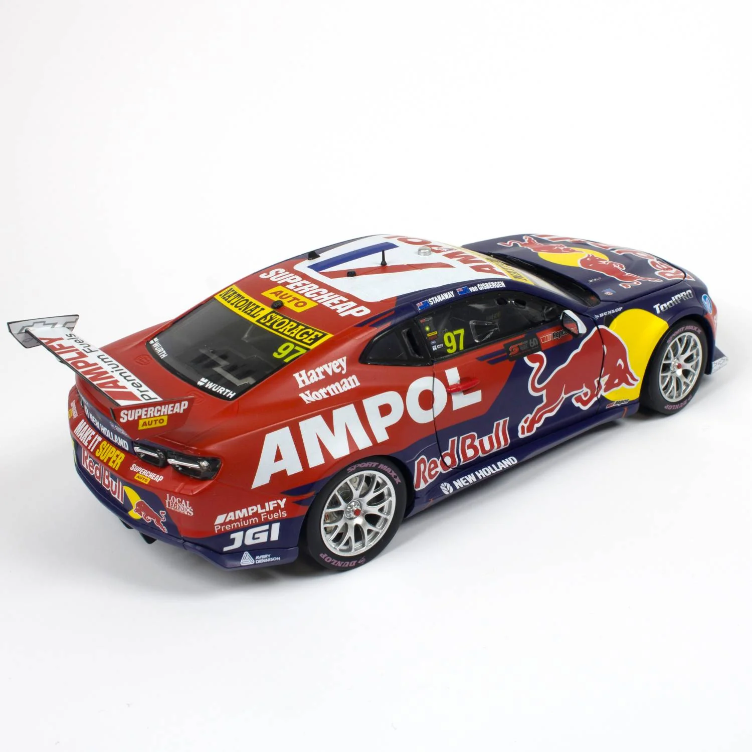 CHEVROLET CAMARO - RED BULL AMPOL RACING - VAN GISBERGEN/STANAWAY #97 - 2023 Bathurst 1000 WINNER - 1:18 Scale Diecast Model Car - Image 9