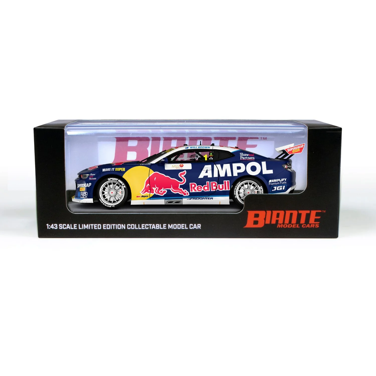 CHEVROLET CAMARO - RED BULL AMPOL RACING - WILL BROWN #1 - 2025 - MSS SECURITY MELBOURNE SUPERSPRINT - RACE 6 WINNER - 1:43 Scale Diecast Model Car - Image 3
