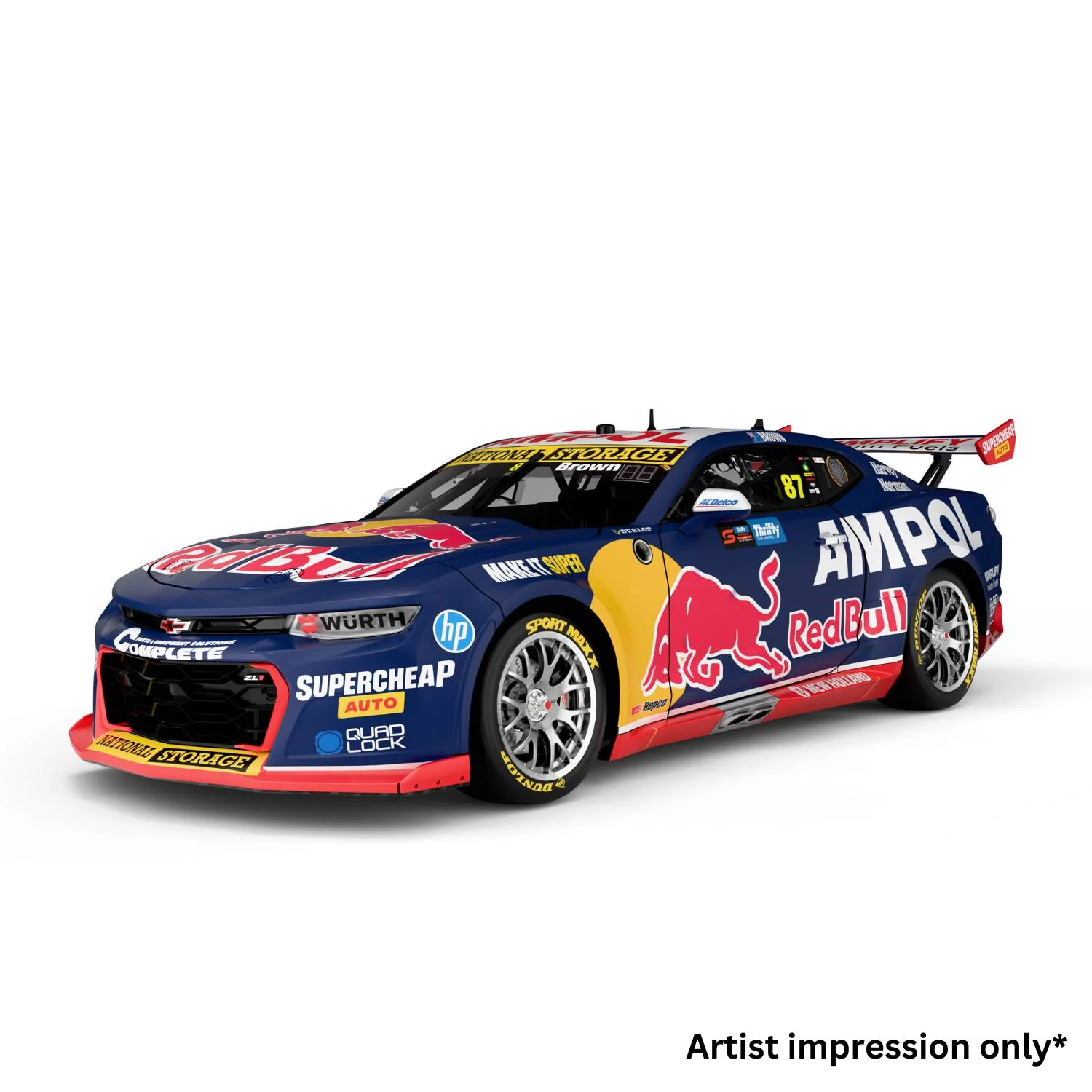 CHEVROLET CAMARO - RED BULL AMPOL RACING - BROWN #87 - 2024 THRIFTY BATHURST 500 - RACE 2 WINNER - 1:43 Scale Diecast Model Car - Image 2