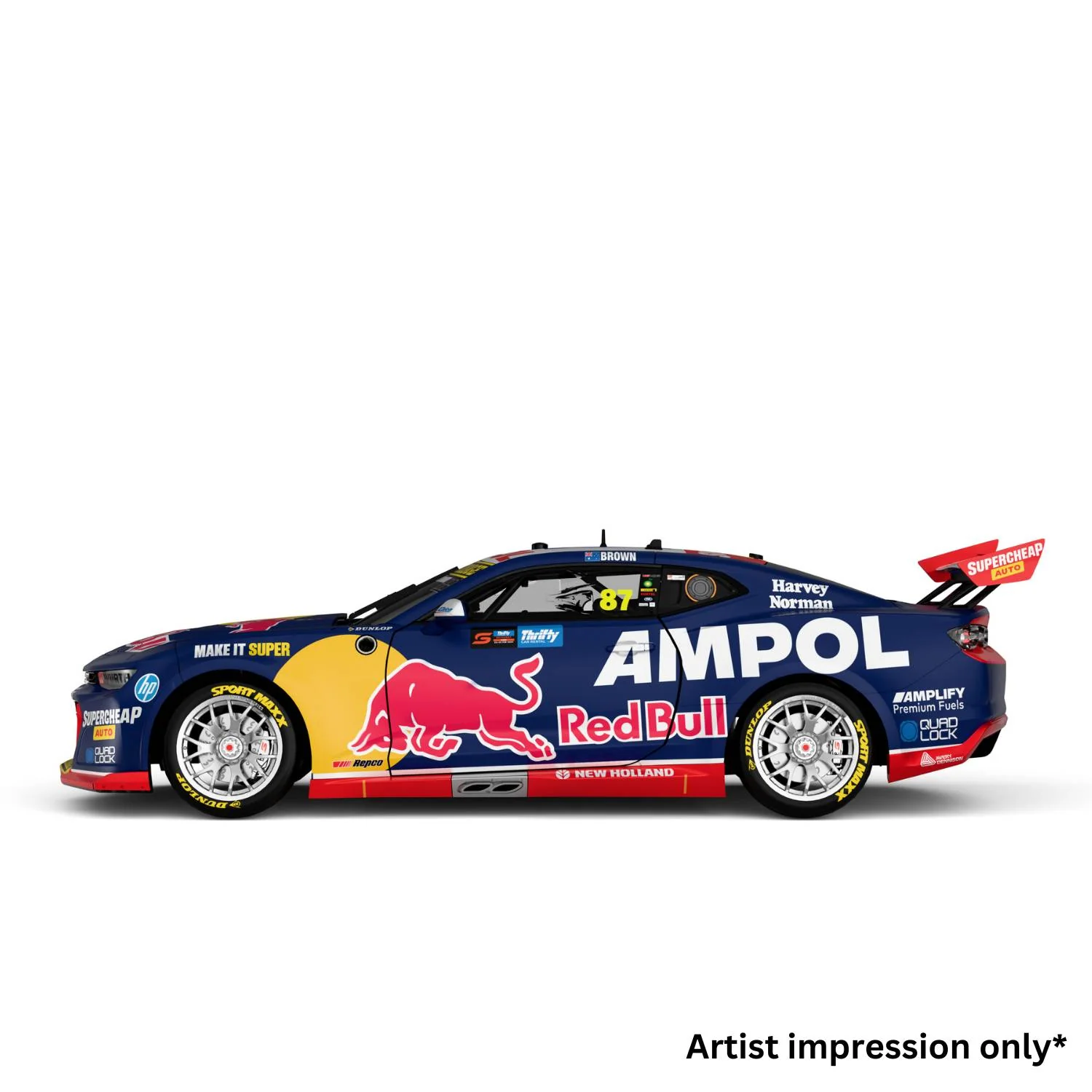 CHEVROLET CAMARO - RED BULL AMPOL RACING - BROWN #87 - 2024 THRIFTY BATHURST 500 - RACE 2 WINNER - 1:43 Scale Diecast Model Car - Image 3