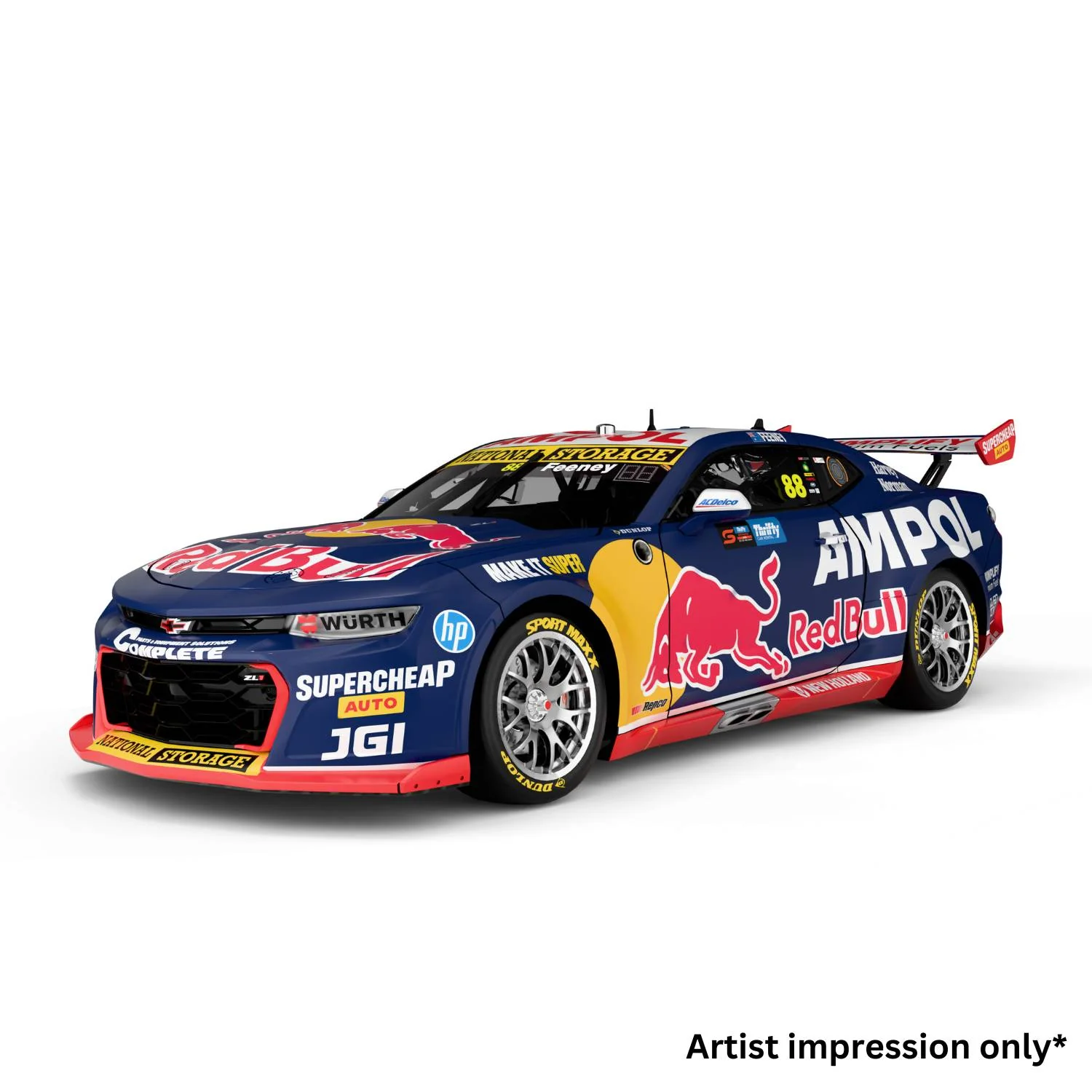 CHEVROLET CAMARO - RED BULL AMPOL RACING - FEENEY #88 - 2024 THRIFTY BATHURST 500 - RACE 1 WINNER - 1:18 Scale Diecast Model Car - Image 2