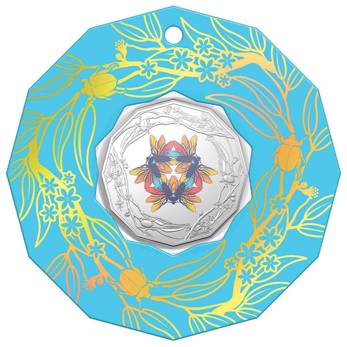 Australia Christmas Decoration 2022 50c Cupro-Nickel Coloured Uncirculated Coin - Image 4