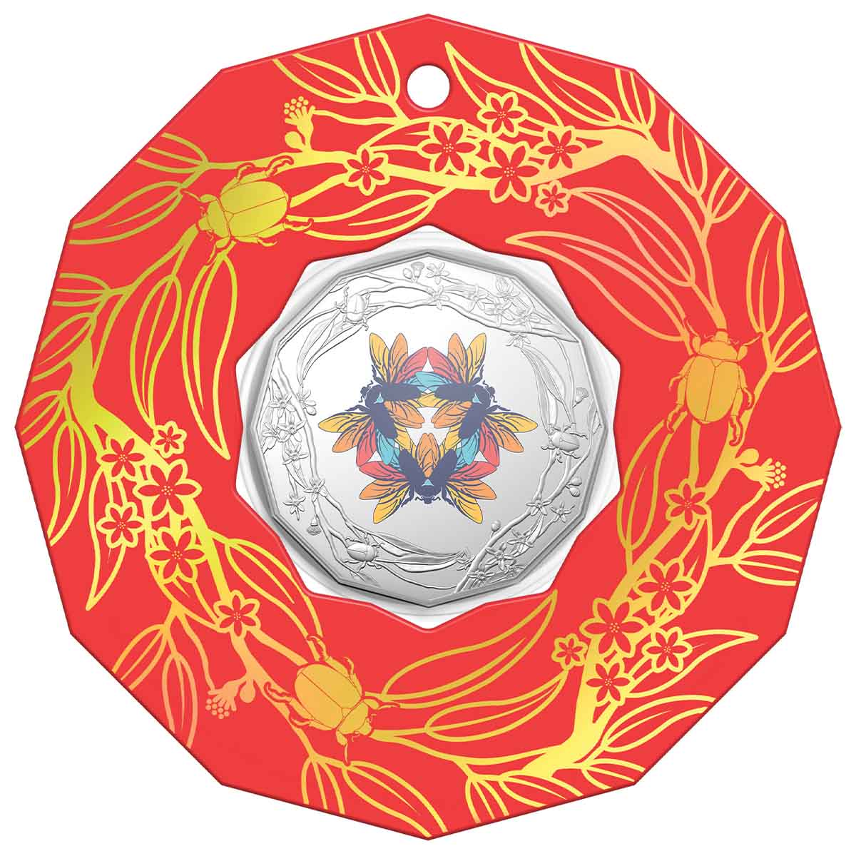 Australia Christmas Decoration 2022 50c Cupro-Nickel Coloured Uncirculated Coin - Image 8