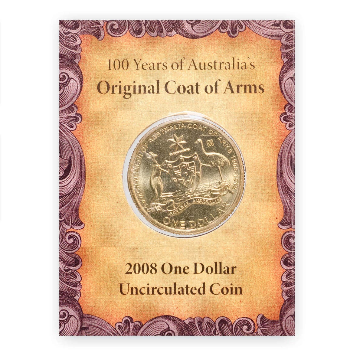 Australia Coat of Arms 100th Anniversary 2008 $1 Aluminium-Bronze Mintmark Uncirculated 4-Coin Set