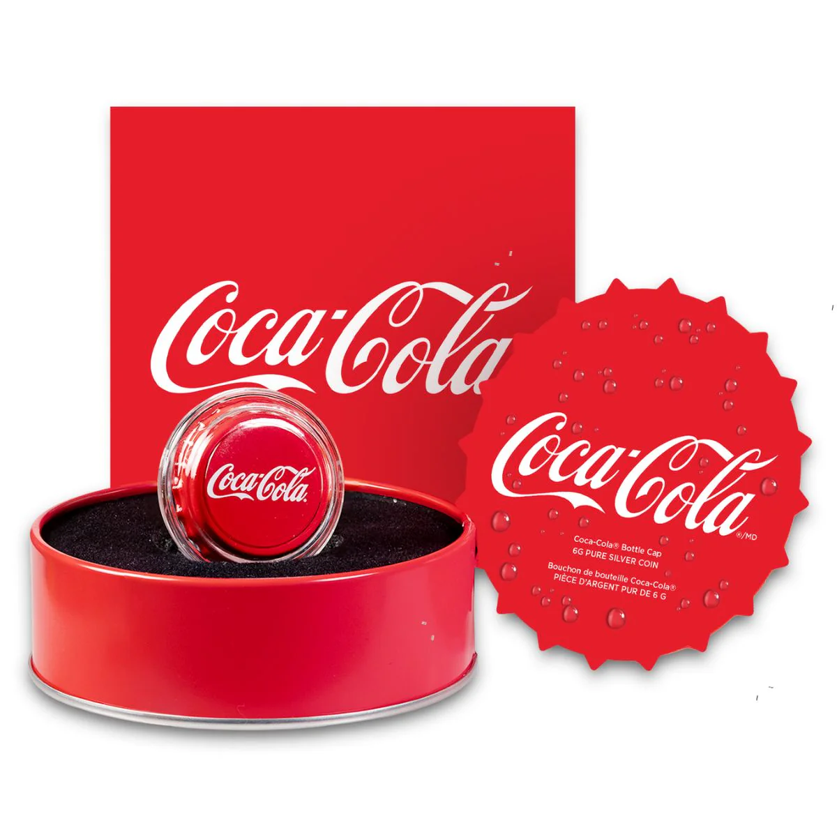 Coca-Cola 2025 $1 Bottle Cap Shaped Silver Coin
