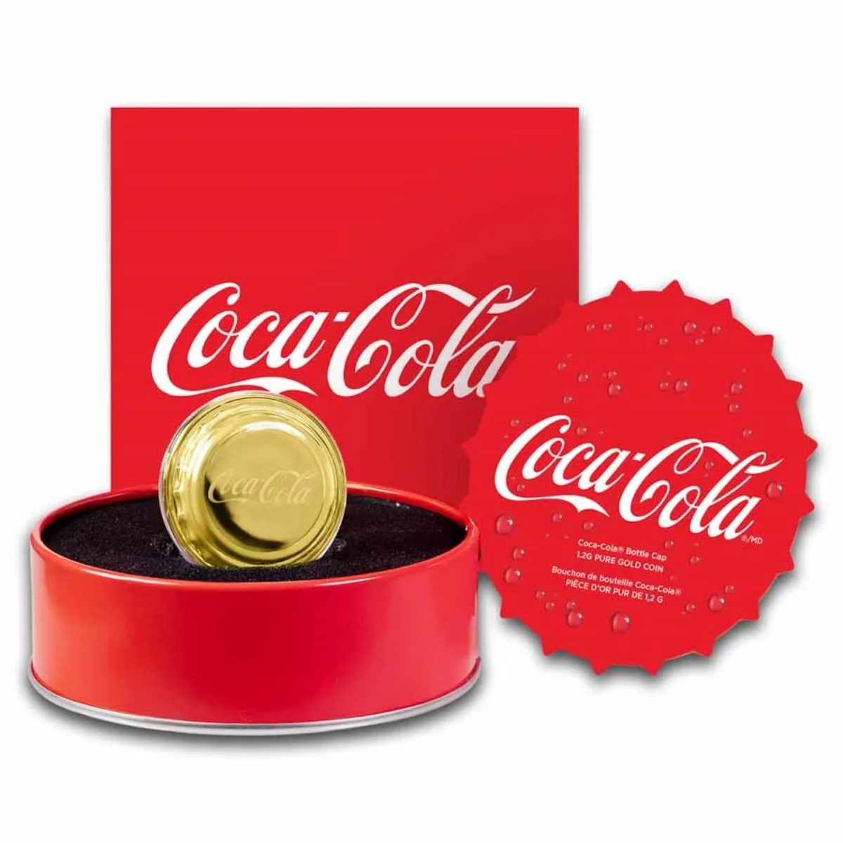 Coca-Cola 2025 $8 Bottle Cap Shaped Gold Coin