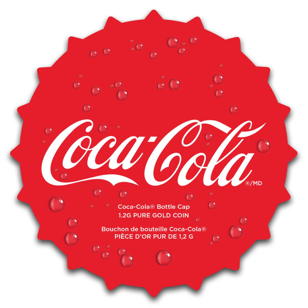 Coca-Cola 2025 $8 Bottle Cap Shaped Gold Coin - Image 5