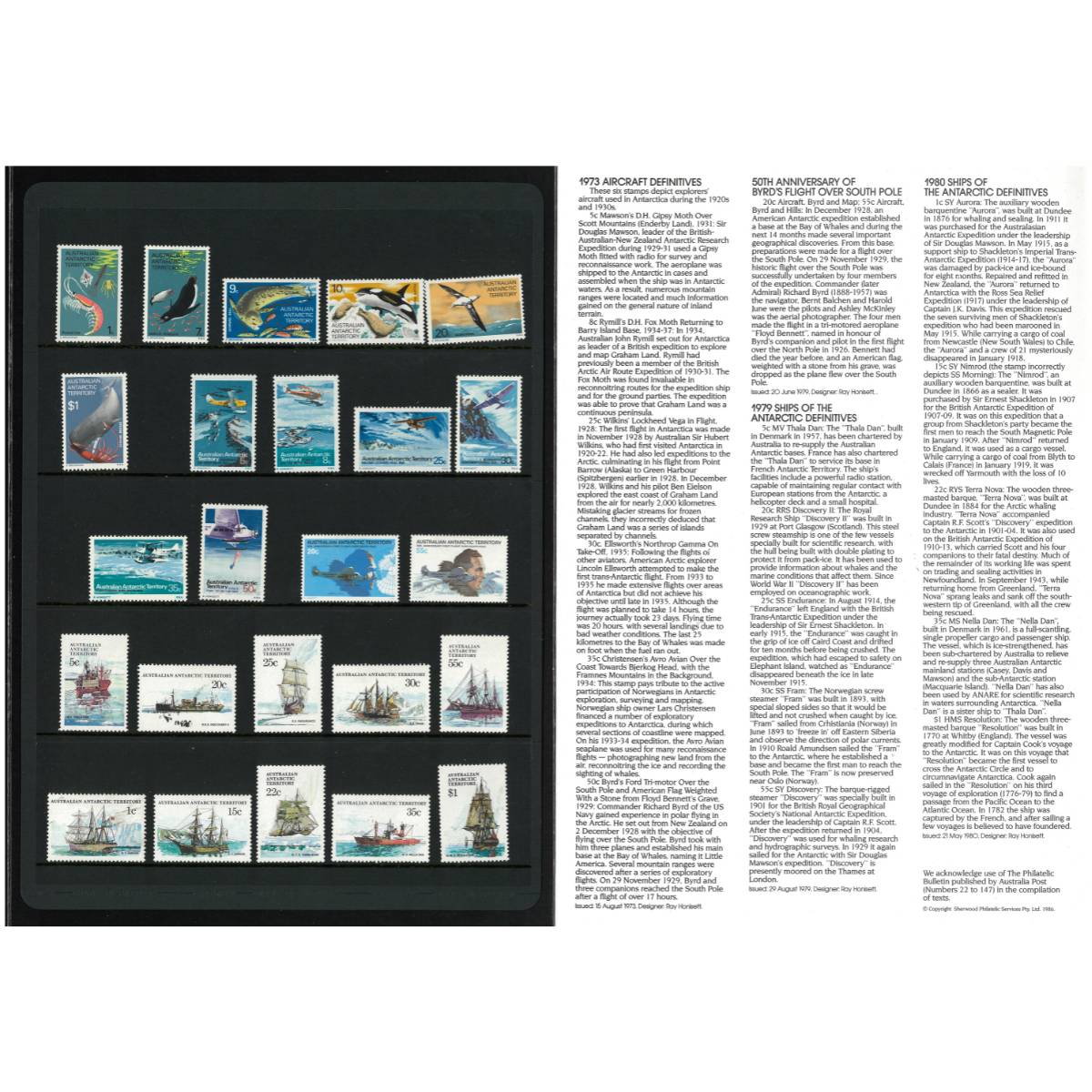 Australia 1957-80 Australian Antarctic Territory Complete 46-Stamp Collection Mint Unhinged - Image 3