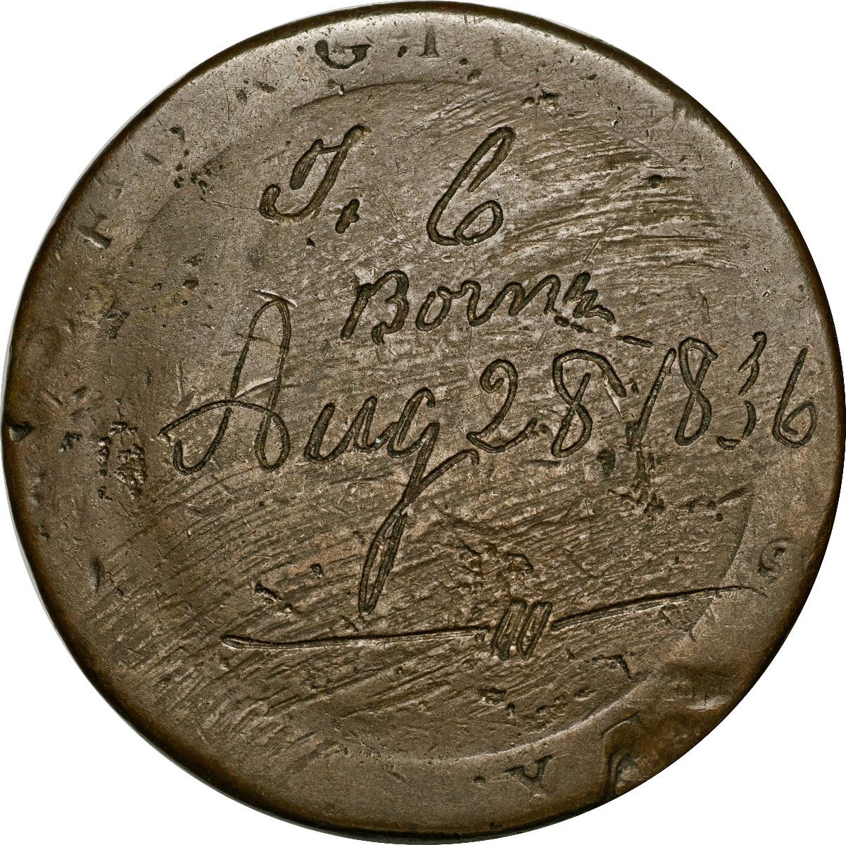19th Century JC/John Taylor Convict Love Token Fair - Image 2