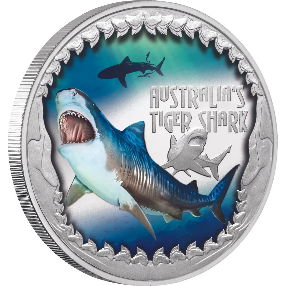 Deadly & Dangerous 2023 $1 Tiger Shark 1oz Silver Proof Coin